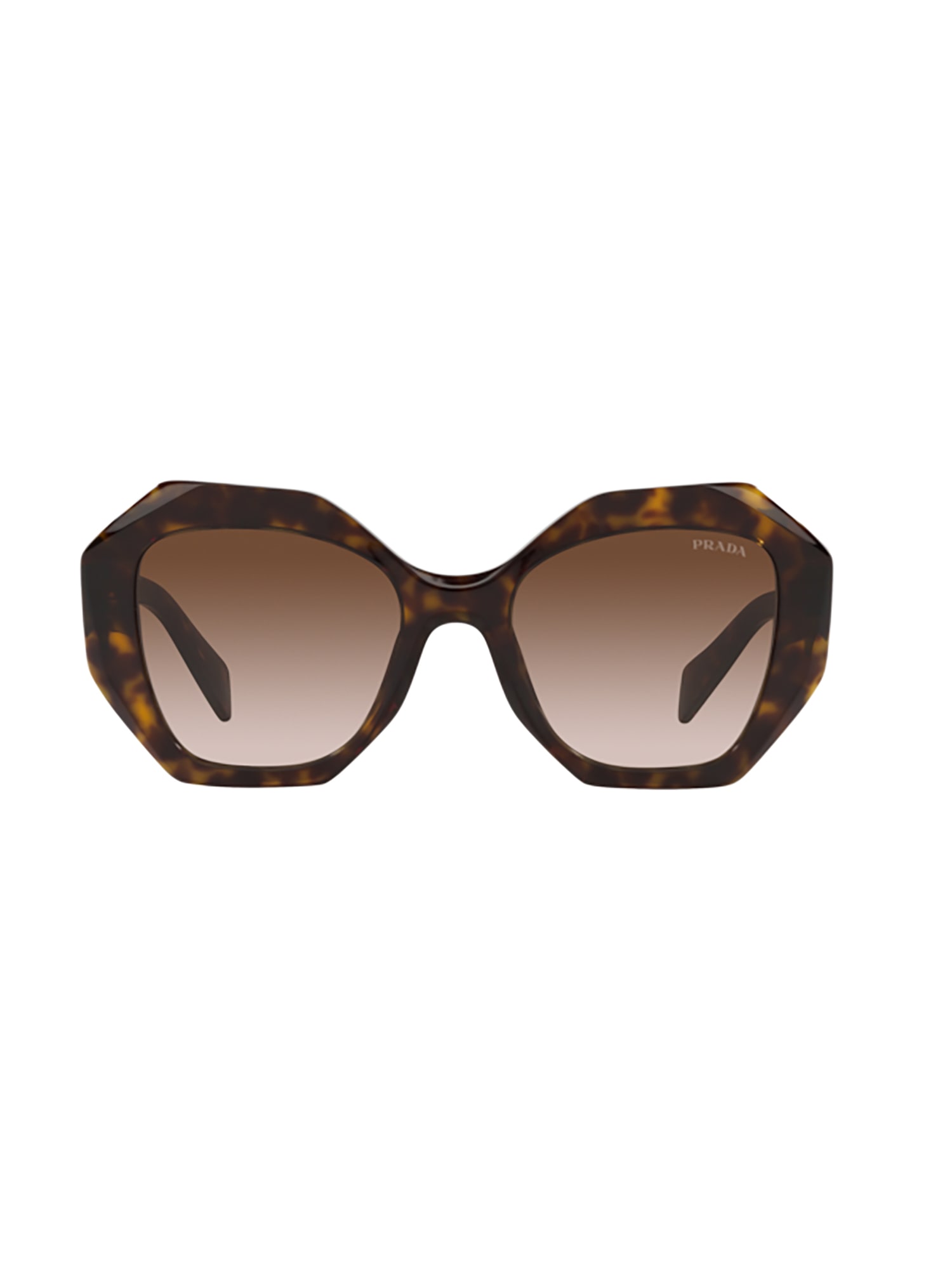 Prada Womens Pr 19zs Tortoiseshell-pattern Acetate Sunglasses Brown