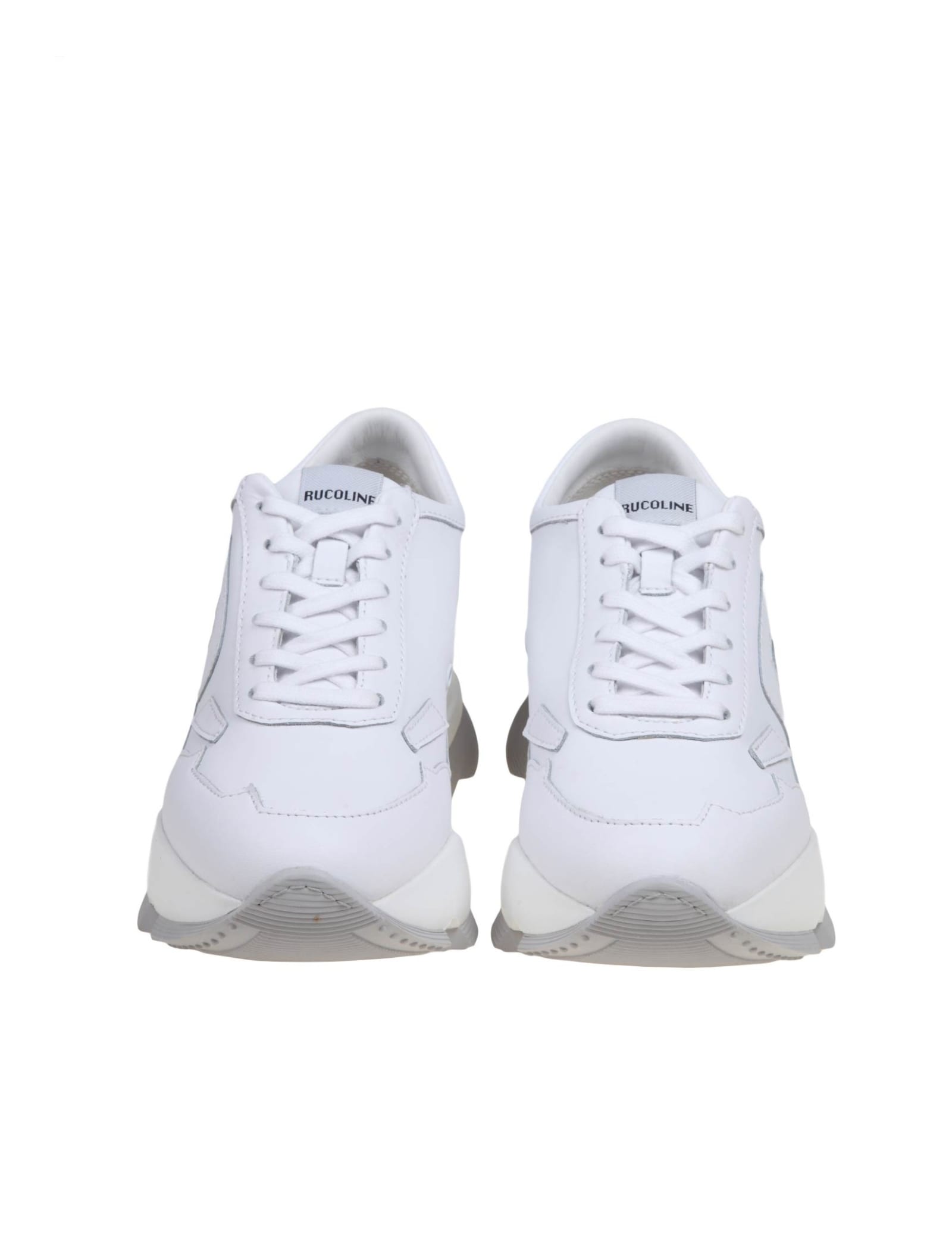 Shop Ruco Line White Leather Sneakers