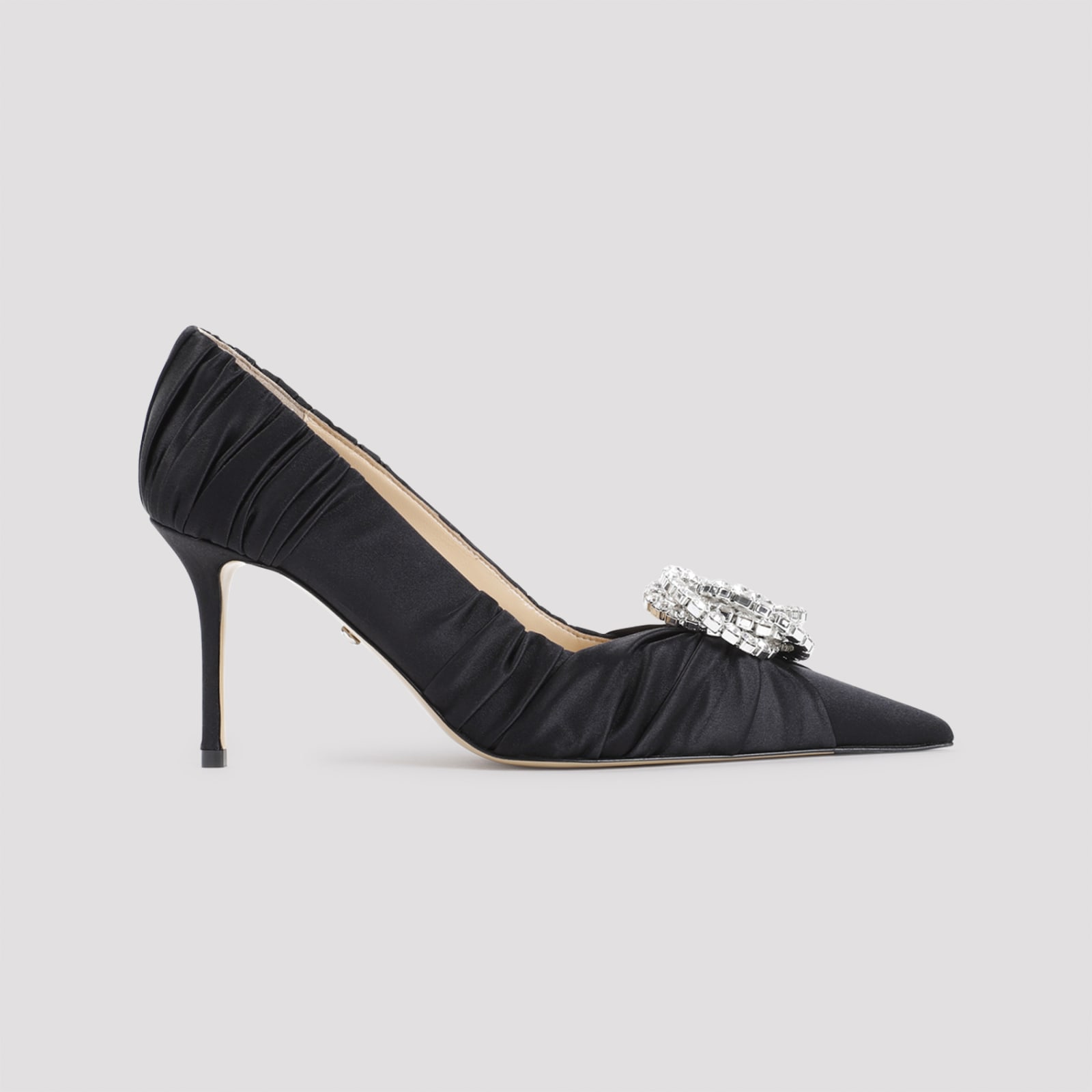 Shop Mach &amp; Mach Galaxy Satin Pumps In Black