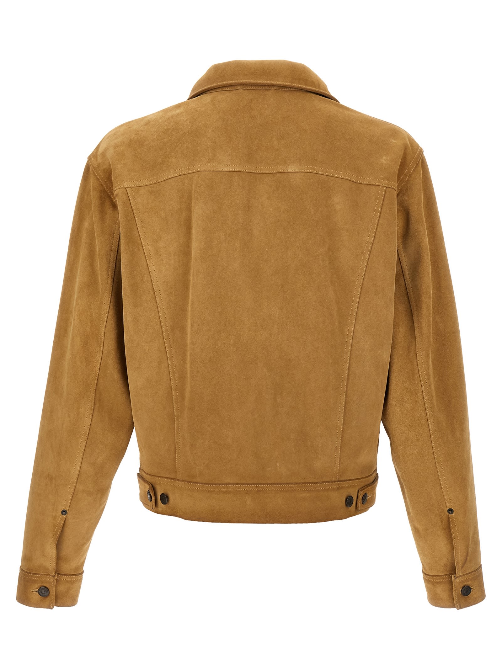 Dsquared2 Leather Button-fastening Jacket In Brown