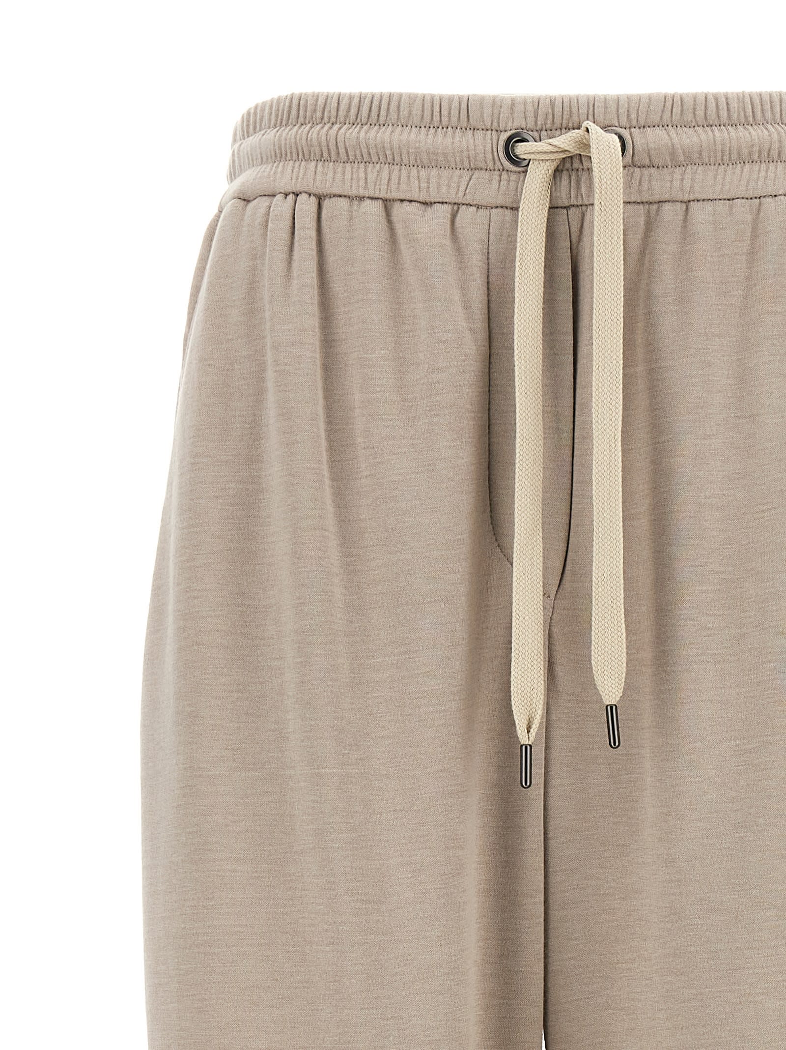 Shop Brunello Cucinelli Monile Joggers In Beige