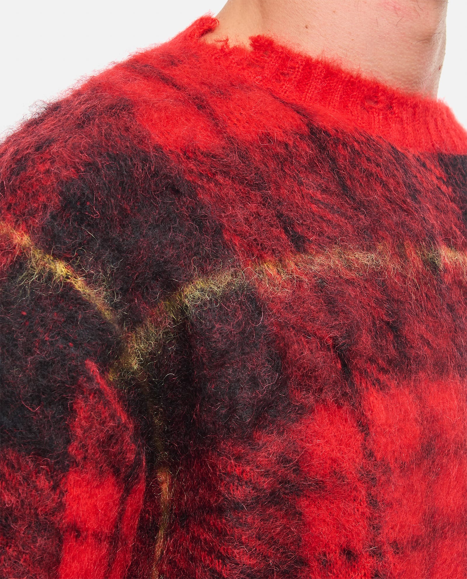 Shop Alexander Mcqueen Mohair Crewneck In Red