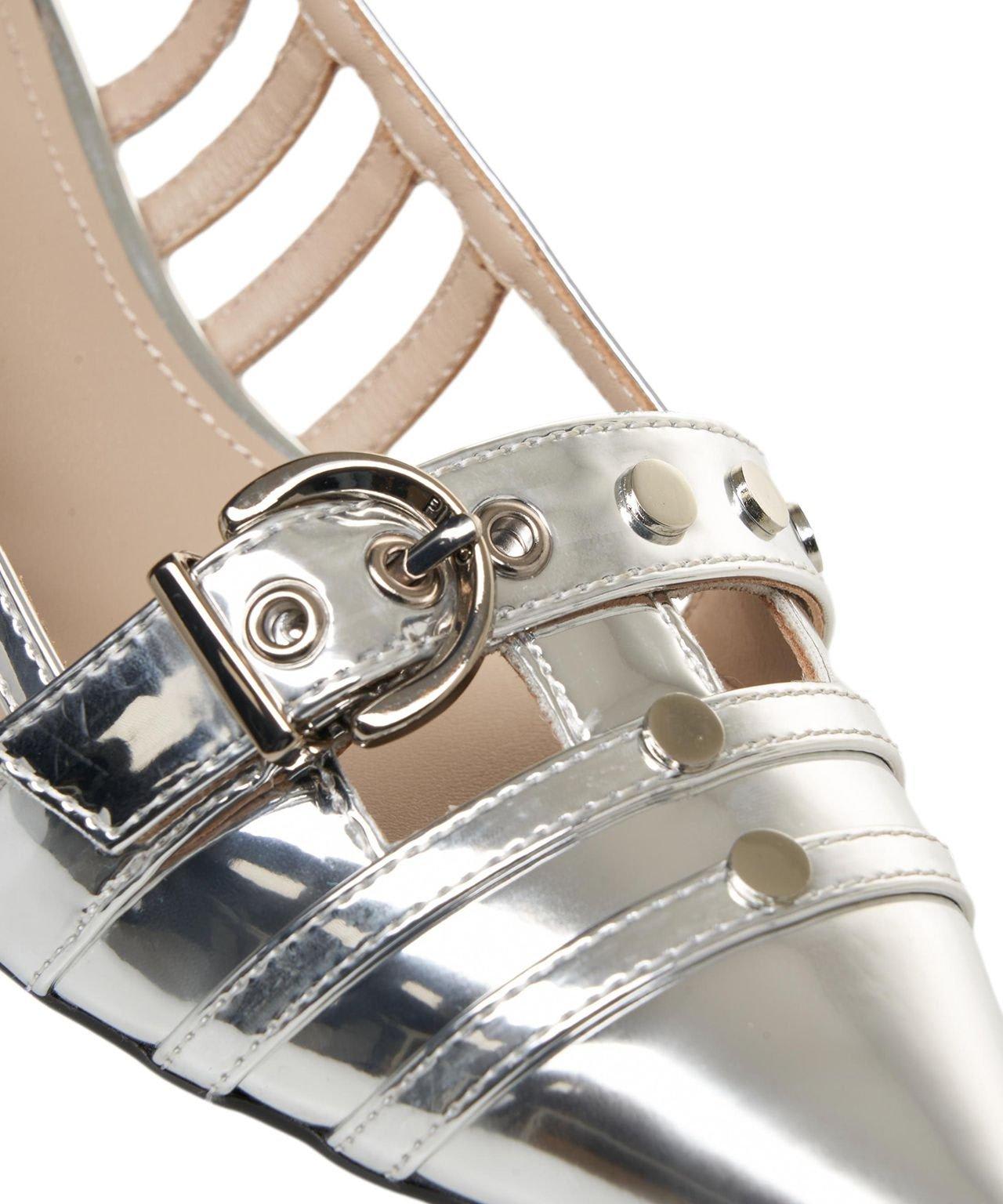 Pinko Escarpins Slingback Effet Miroir Argent In Silver