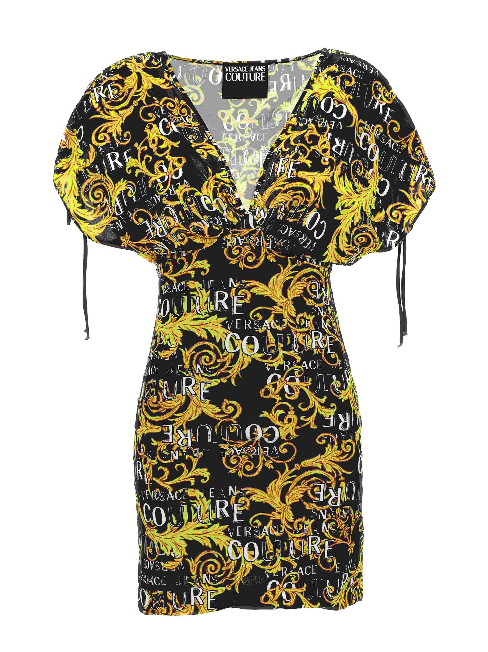 Versace Jeans Couture Dress In Black/gold ModeSens