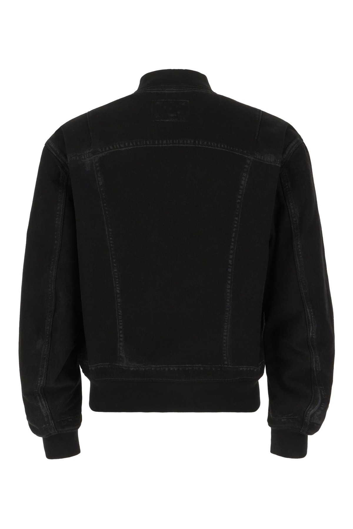 Shop Alexander Mcqueen Black Denim Padded Bomber Jacket