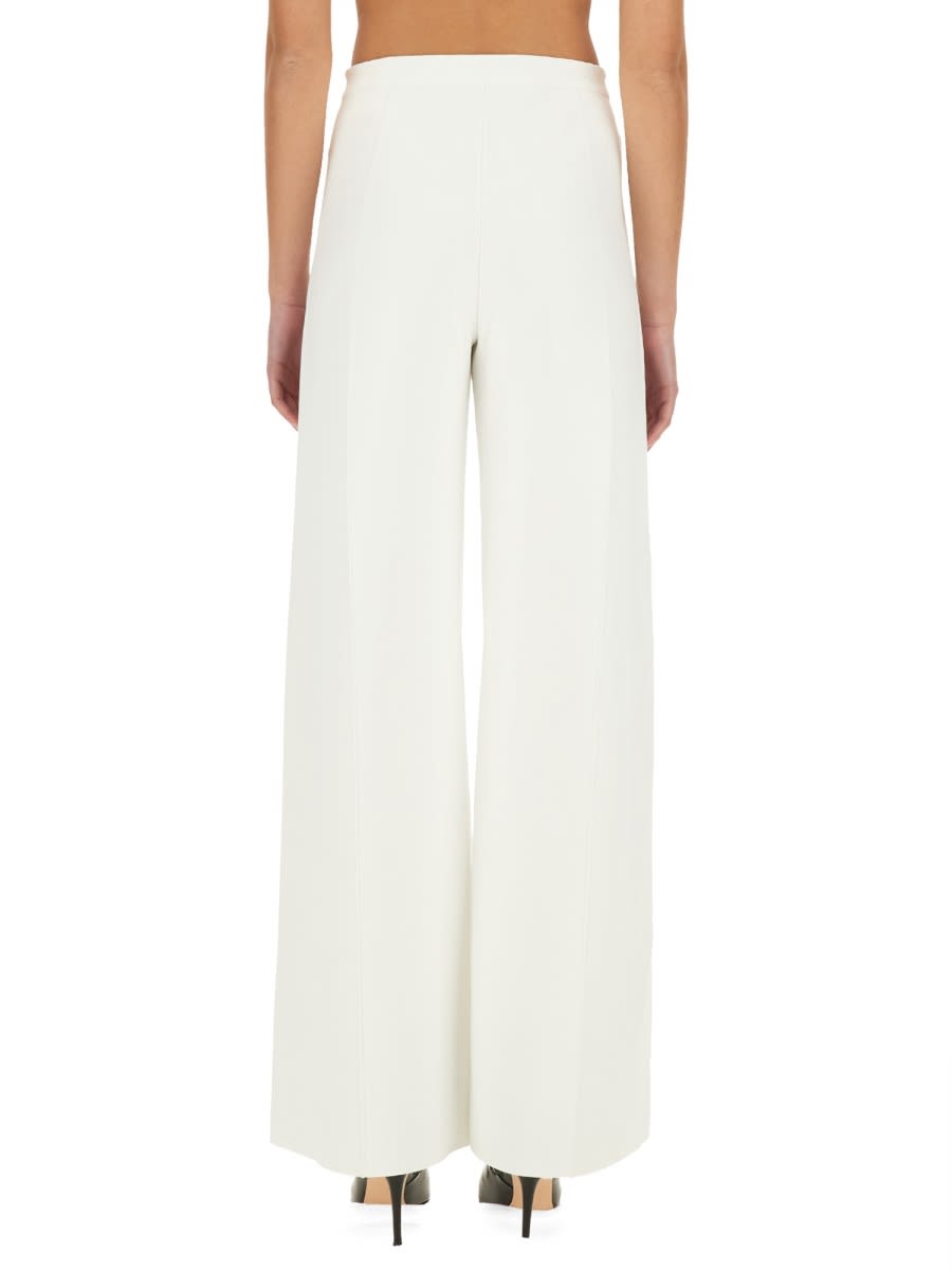 Theory Double Pleated Straight Pants In White