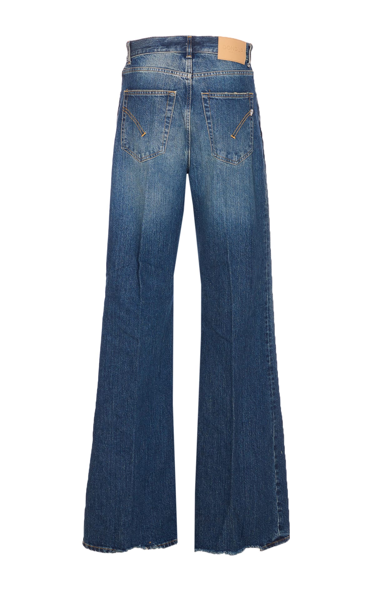 Dondup Trousers Five-pocket Contrast Stitching In Multi