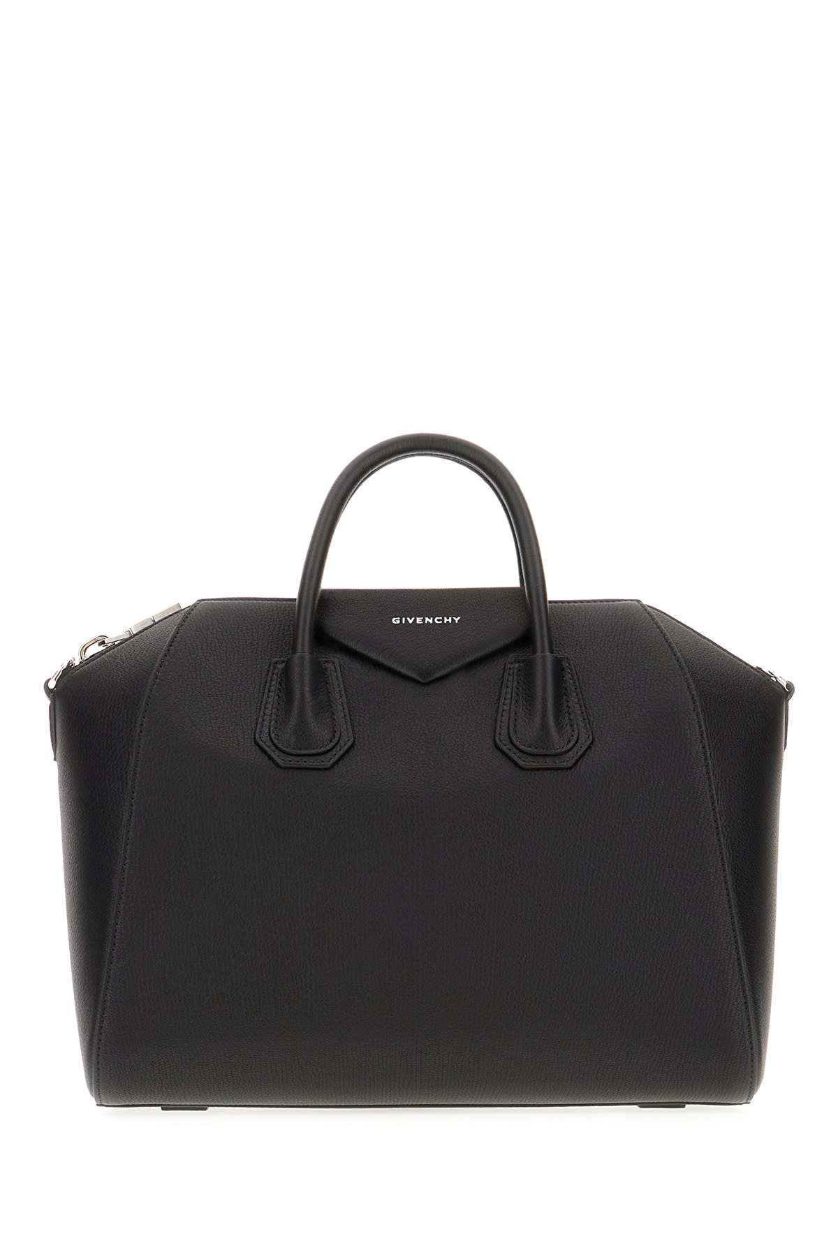 Shop Givenchy Black Nappa Leather Medium Antigona Handbag In 001