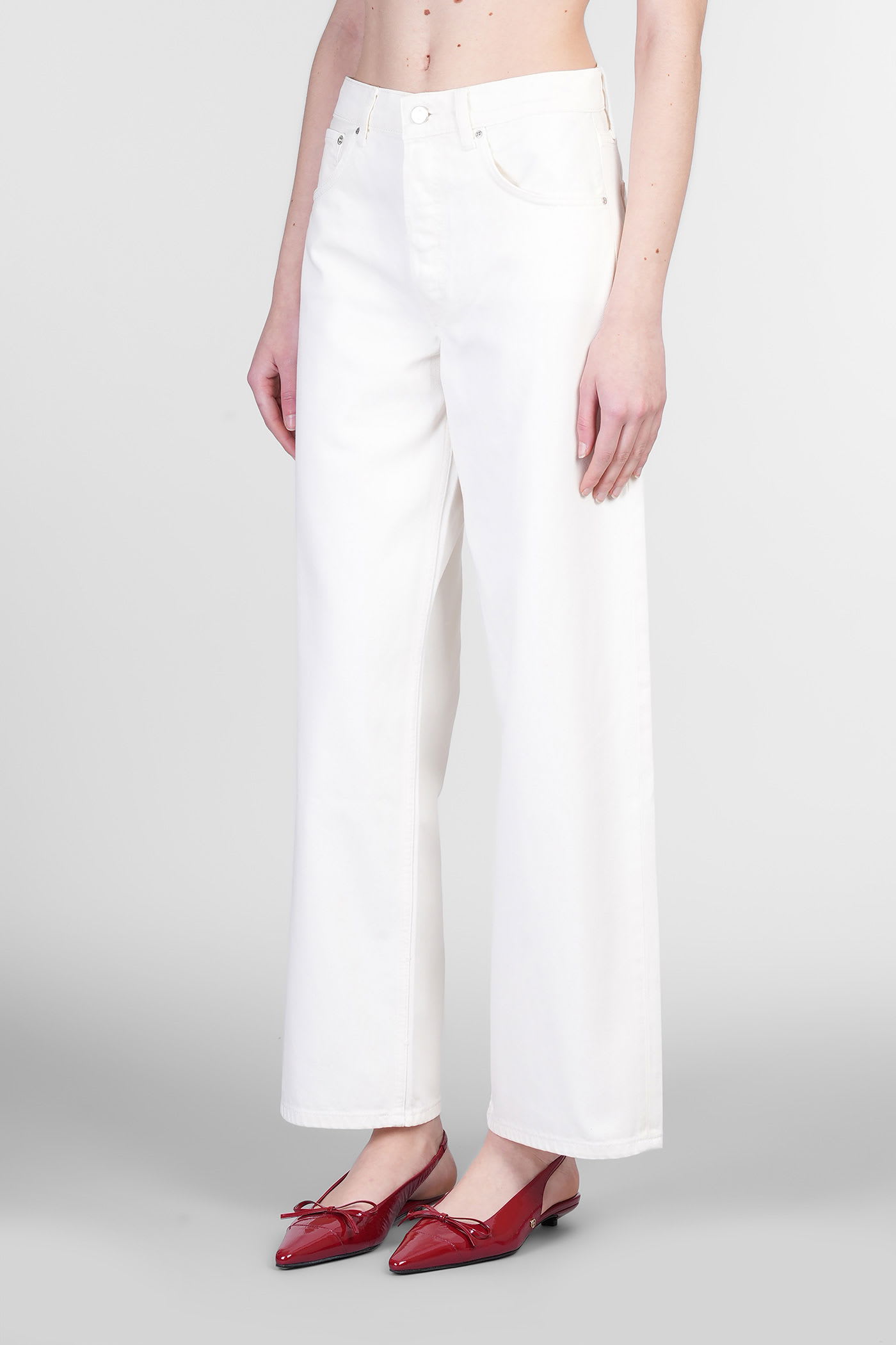 ANINE BING MANON JEANS IN BEIGE COTTON 