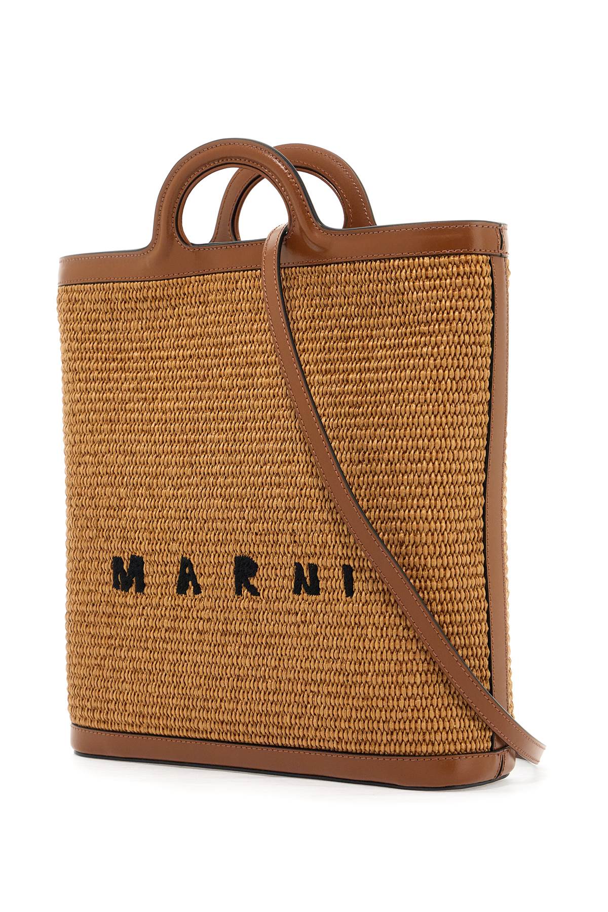 Shop Marni Tropicalia Handbag In Raw Sienna (brown)