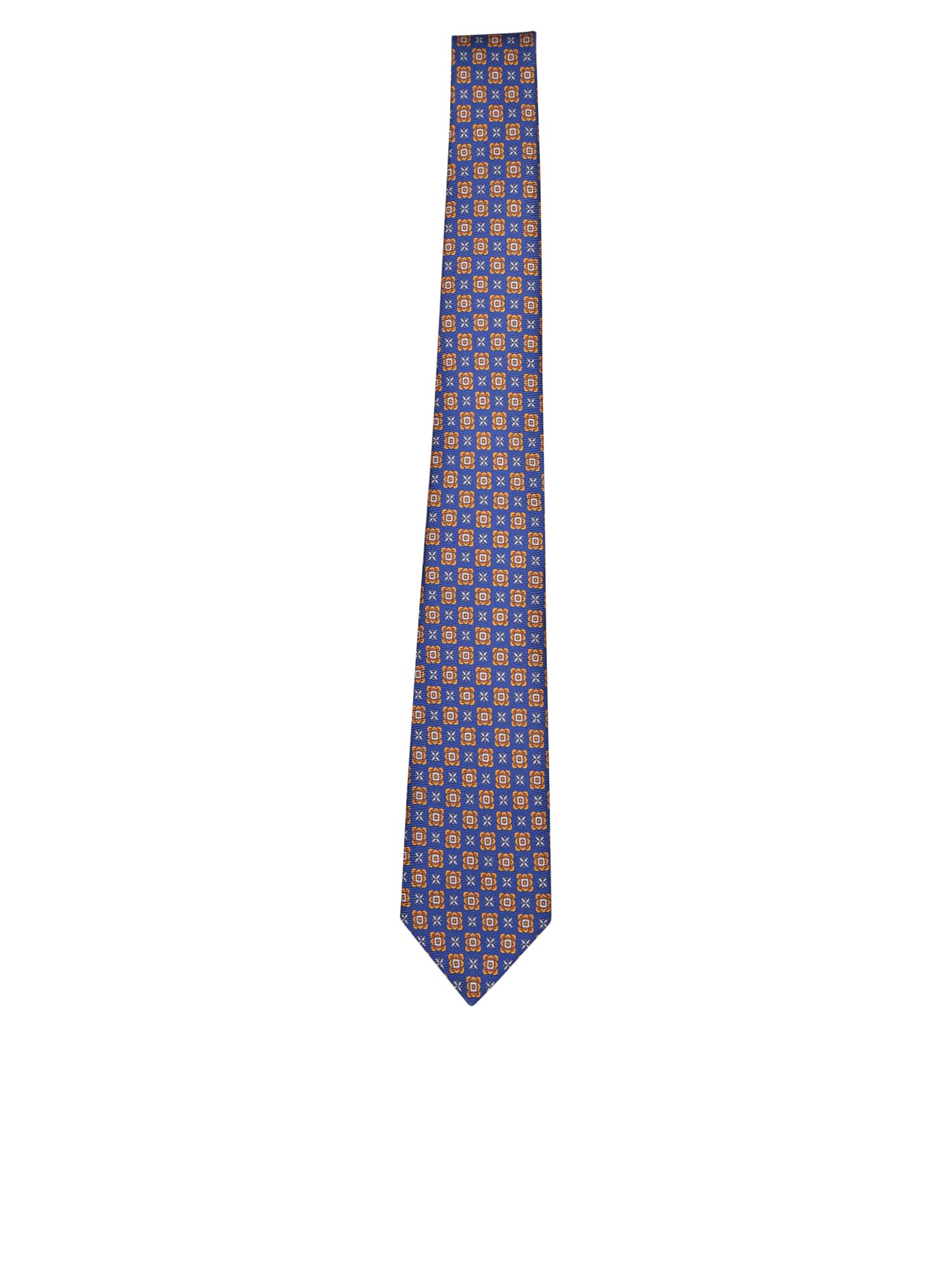 Blue/orange Patterned Tie