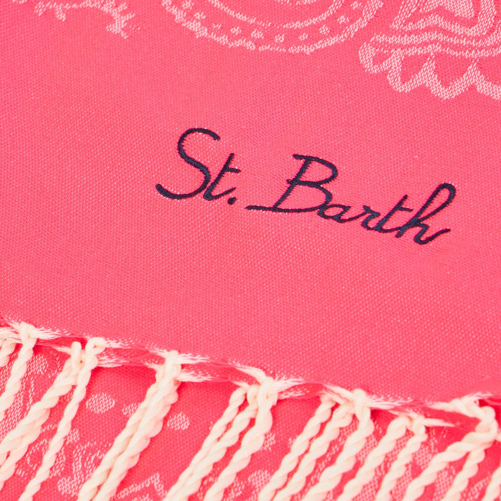 Shop Mc2 Saint Barth Soft Jacquard Fouta Towel With Bandanna Print In Fluo