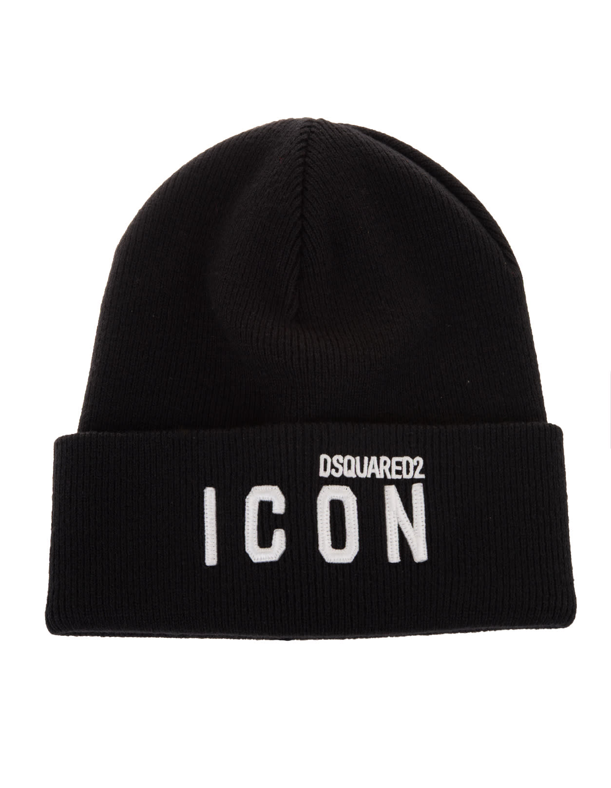 Dsquared2 Man Black And White Icon Beanie