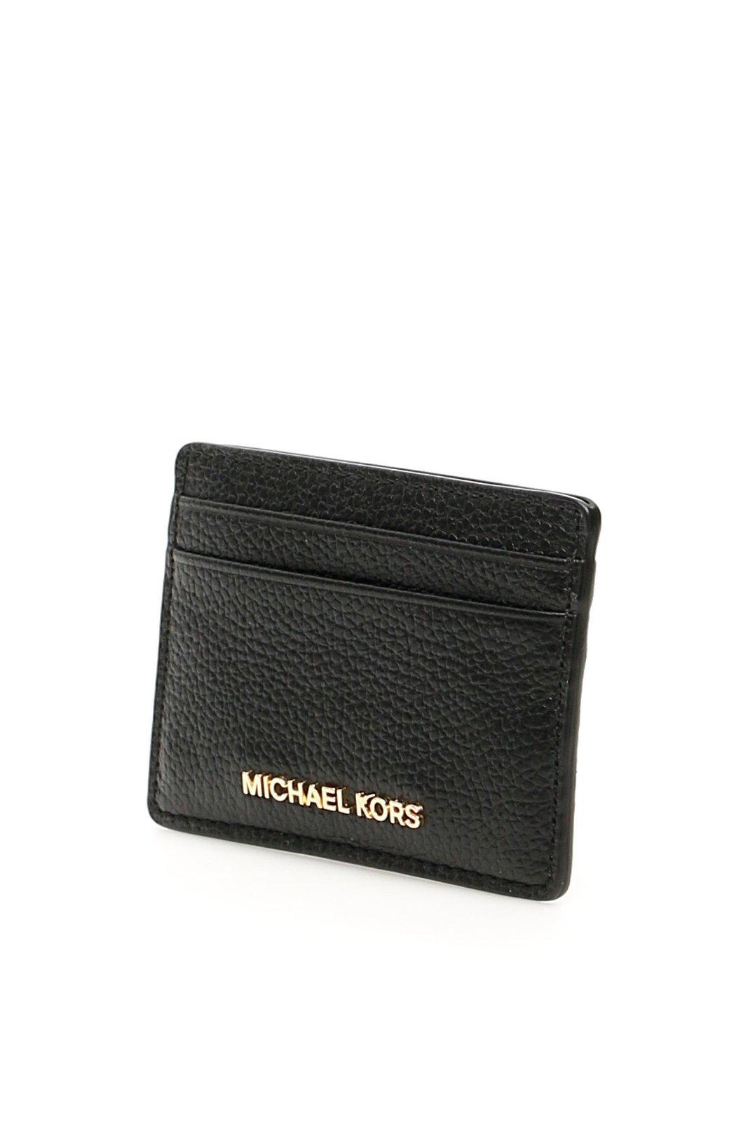Shop Michael Michael Kors Jet Set Cardholder In Black