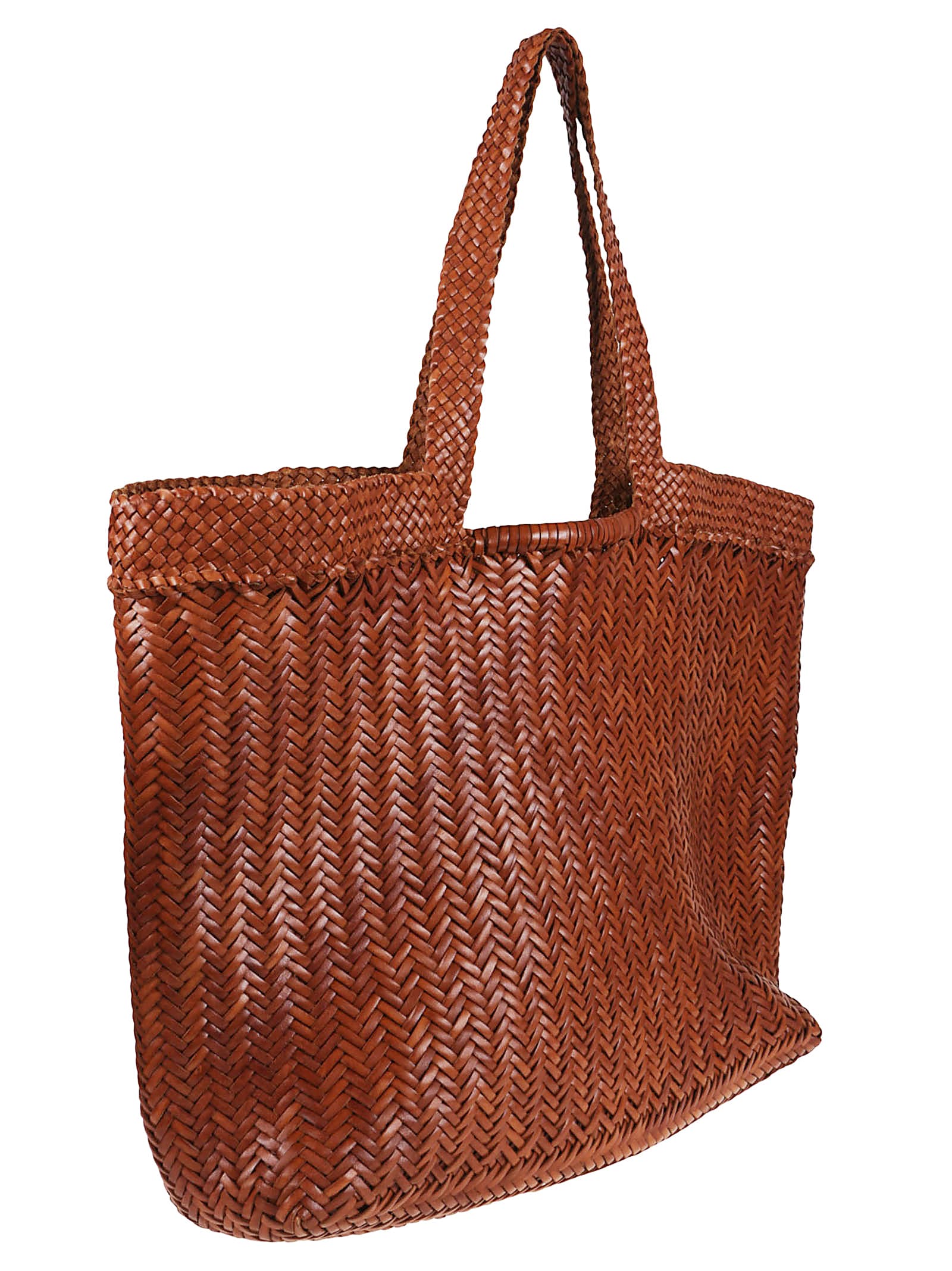 Dragon Diffusion Triple Jump Weave Maxi Shopper 55x40x15 Cm In Tan