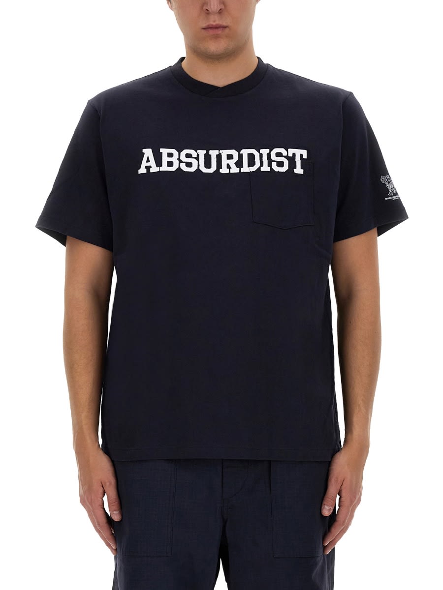 Shop Engineered Garments T-shirt With Print In Blue
