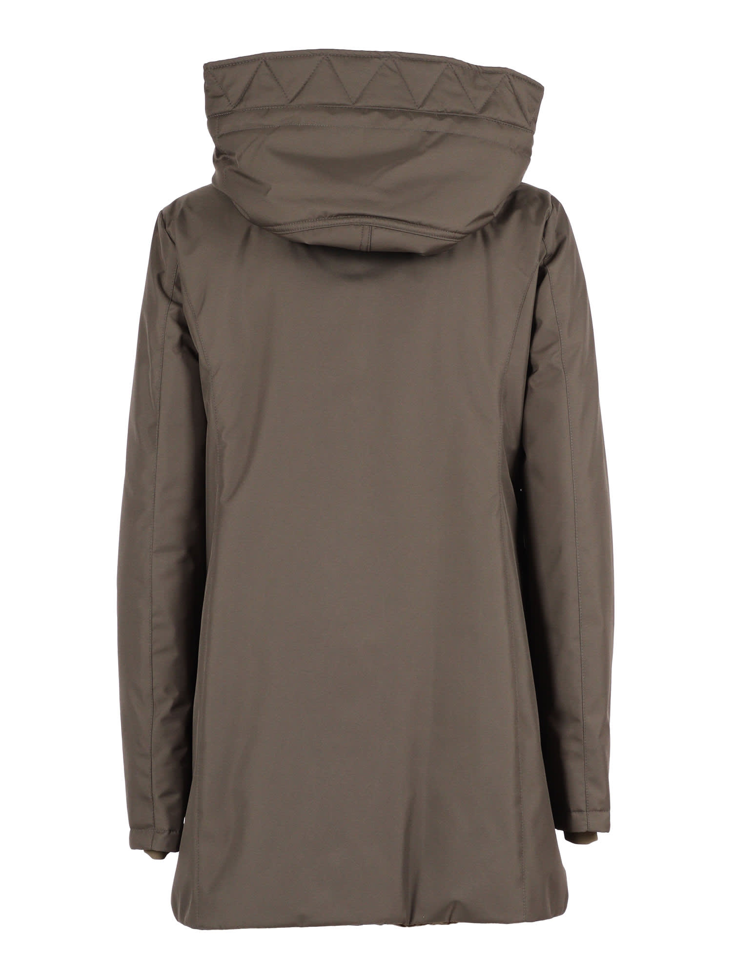 Fay Double-breasted Toggle Coat With Detachable Front Panel In Brown