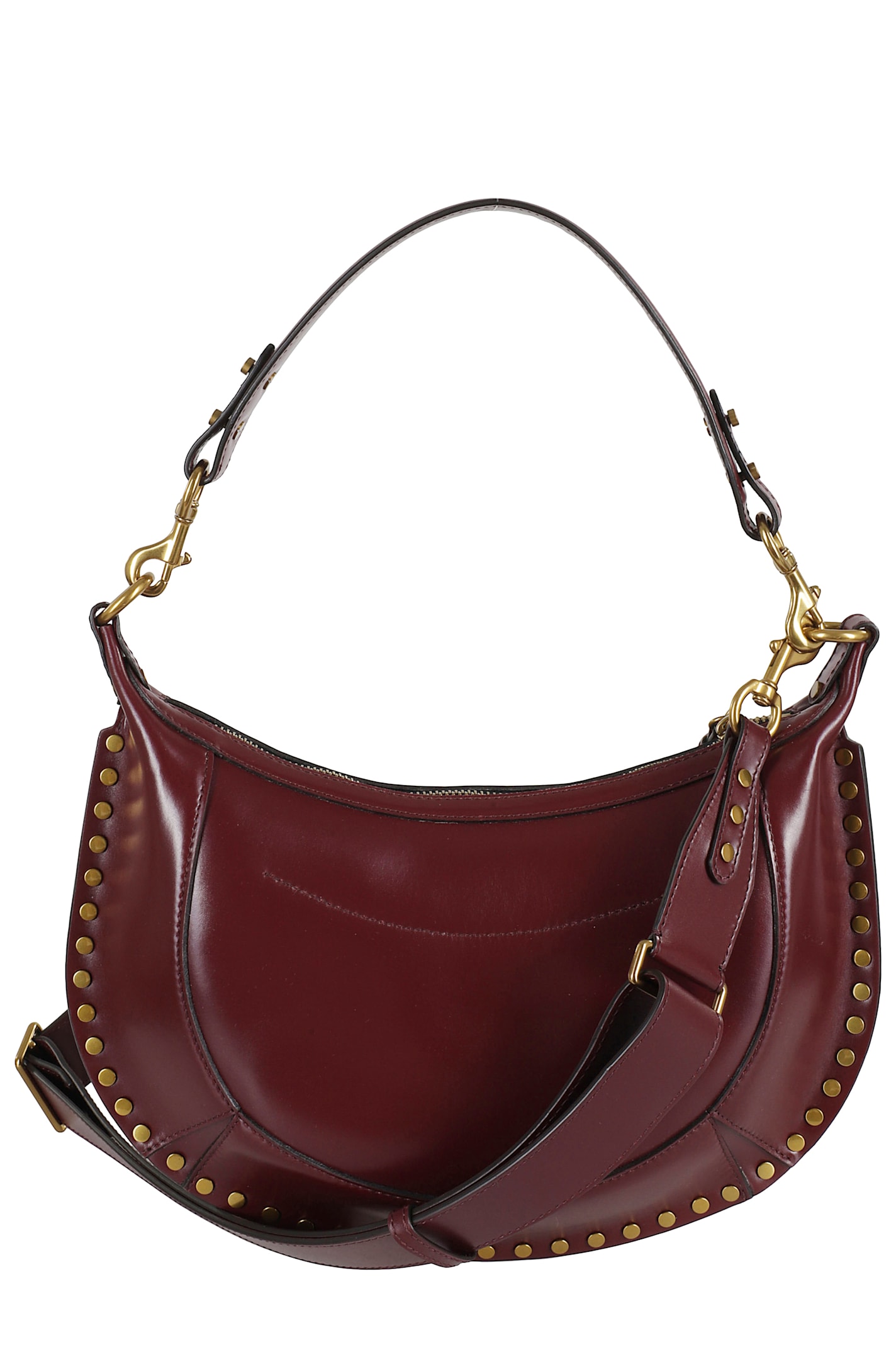Isabel Marant Naoko Burgundy Leather Crossbody Bag In Burgundy