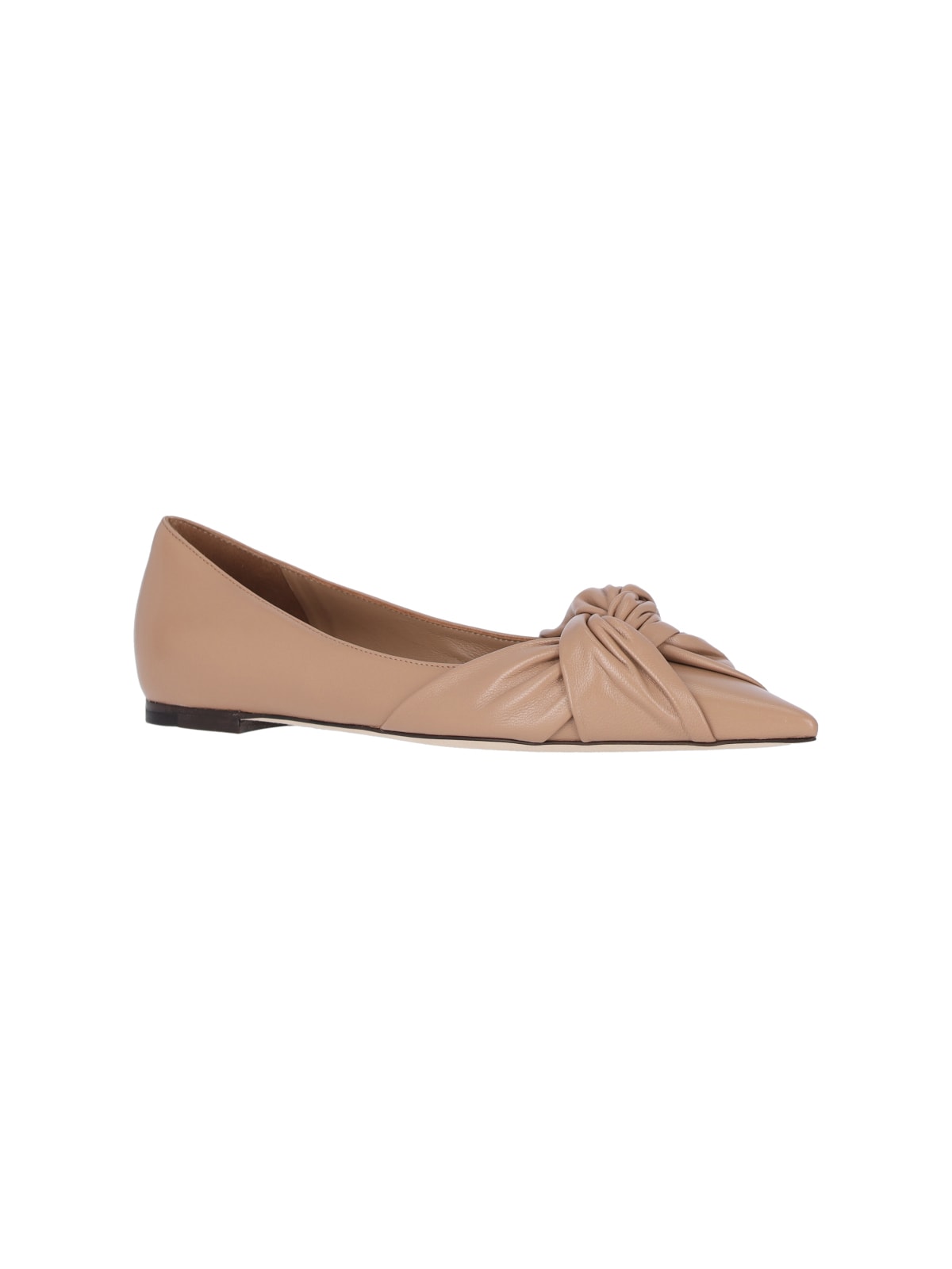 Shop Jimmy Choo Hedera Ballet Flats In Taupe
