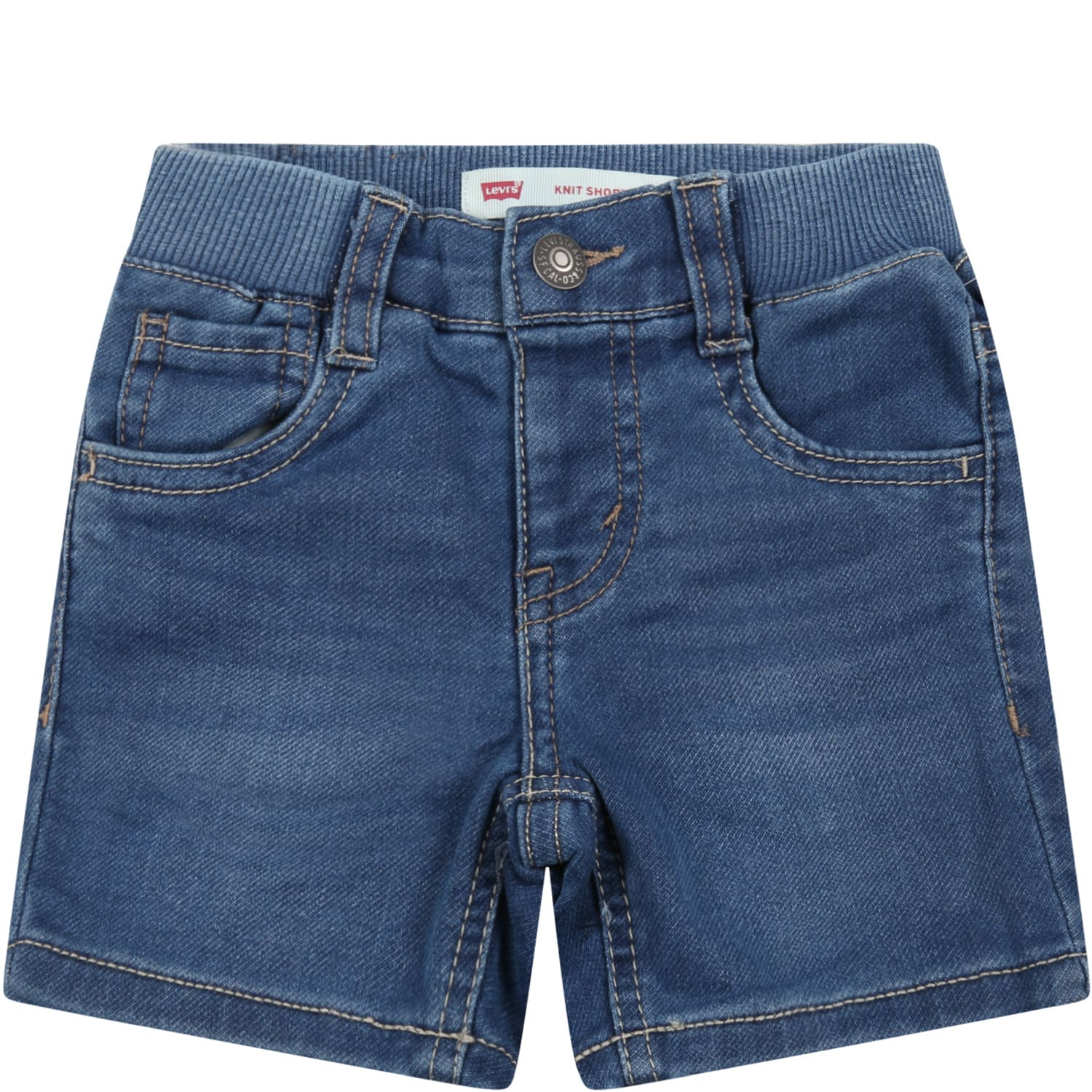 Levi's Light-blue Shorts For Baby Boy With Patch Logo