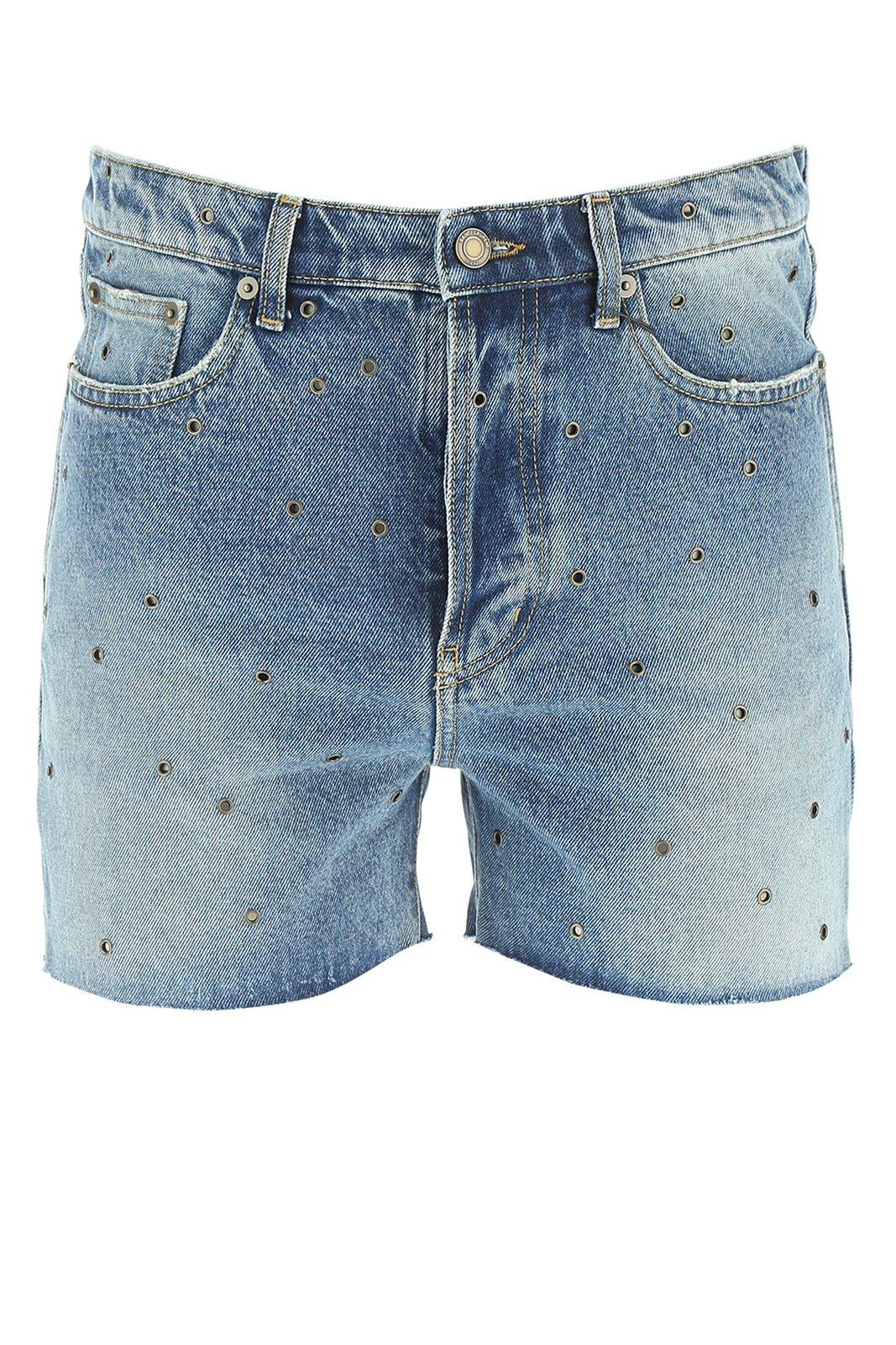 Studded Denim Shorts