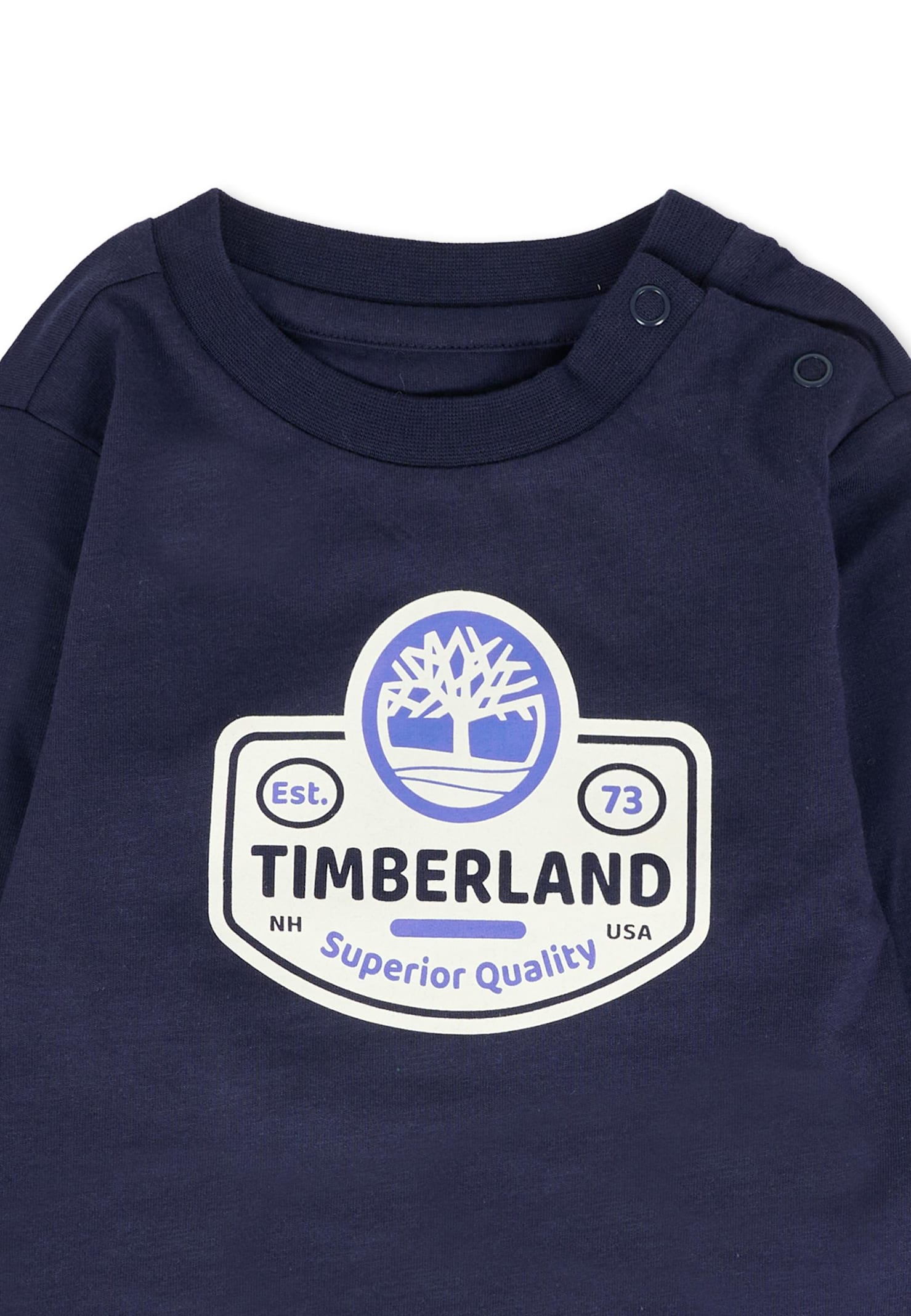 Timberland Blue T-shirt For Baby Boy With Logo In Blue