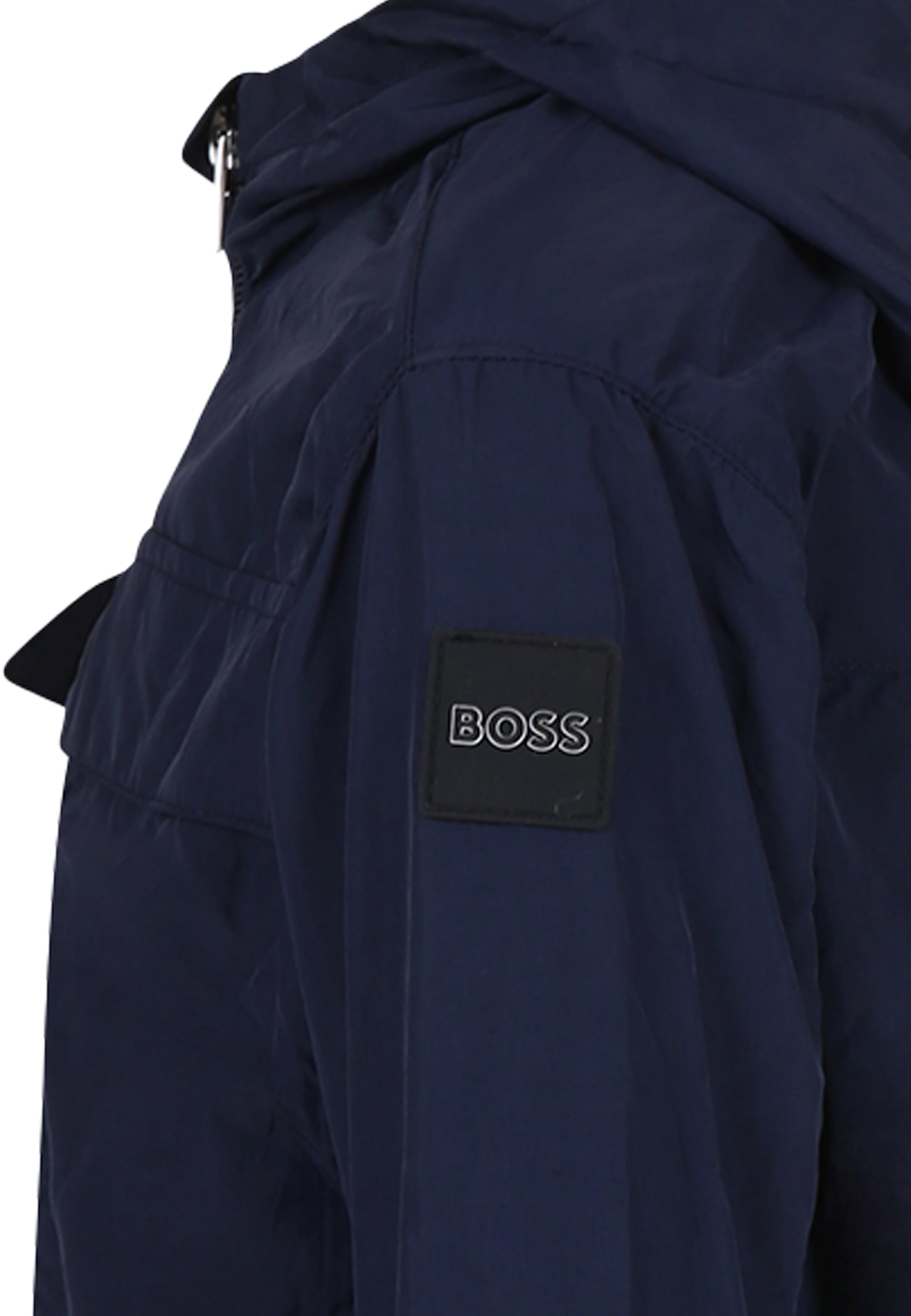 Hugo Boss Long-sleeved Jacket In Blue