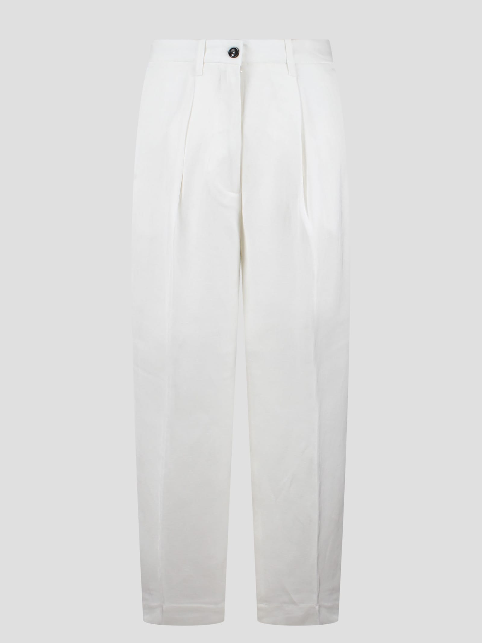 Shop Nine In The Morning Rubino Culotte Pence Trousers In White