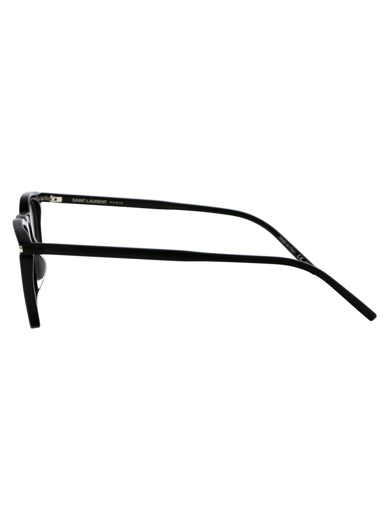 Saint Laurent Sl 623 Opt Glasses In 001 Black Black Transparent