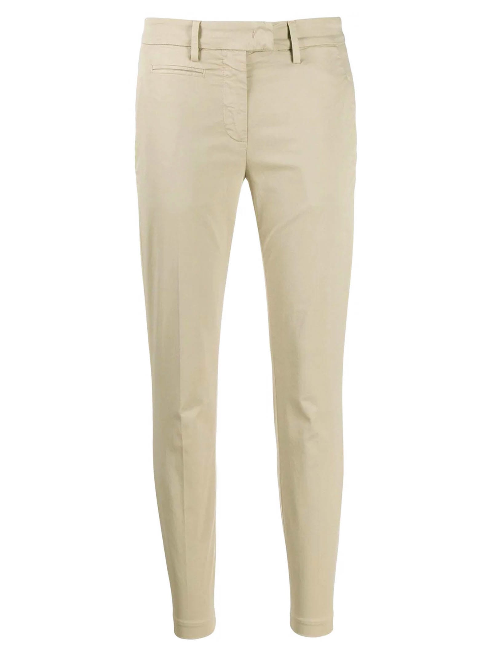 Dondup Beige Cotton Slim-fit Trousers