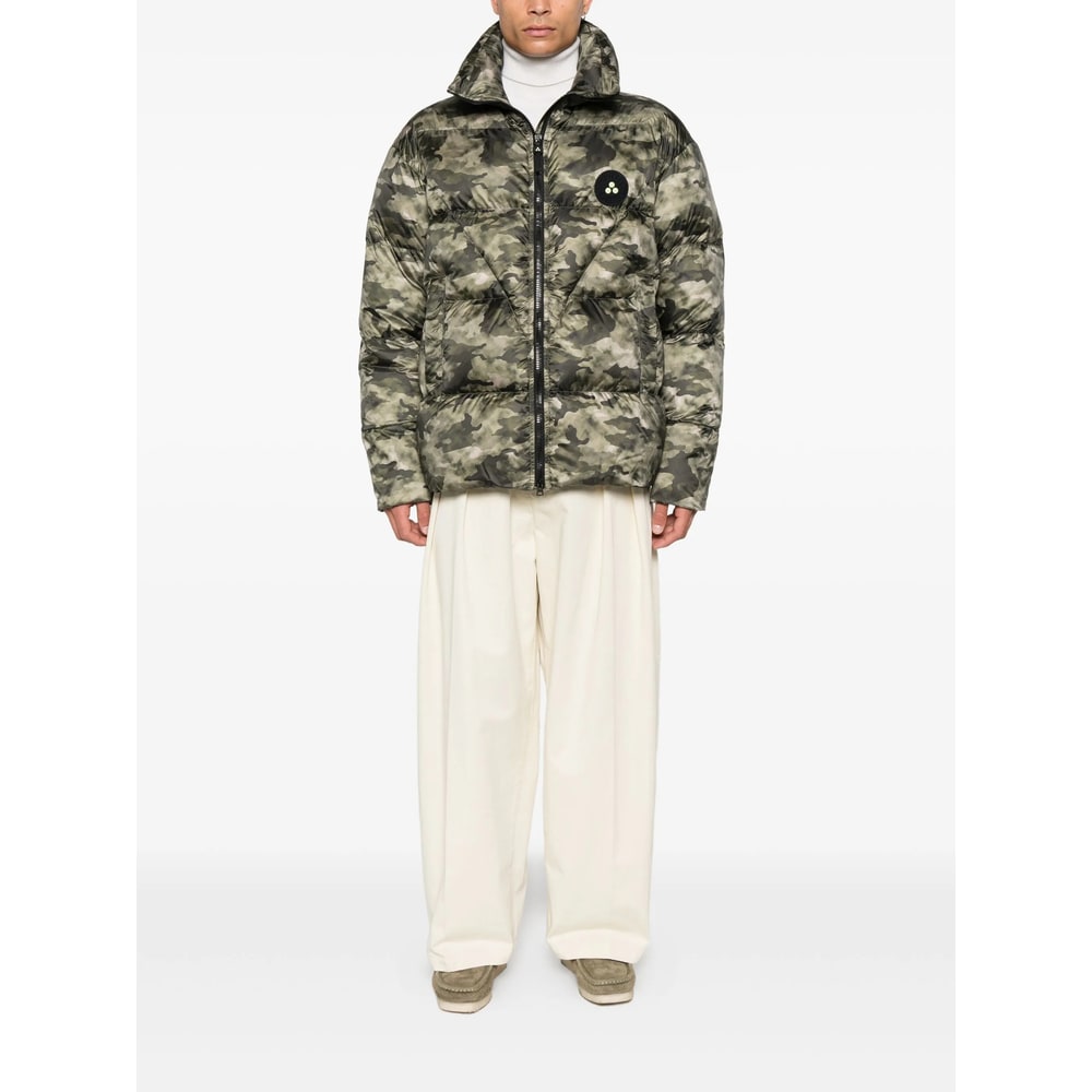 Peuterey Camouflage Cotton Jacket In Green