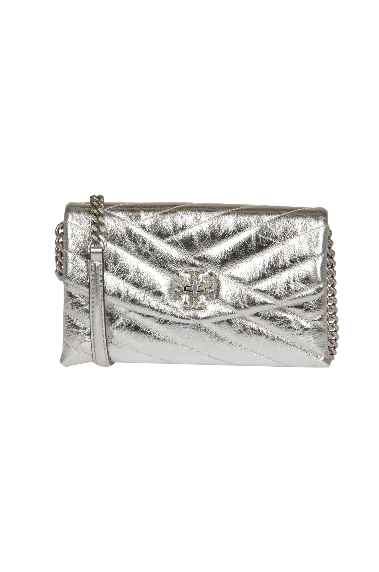 Tory Burch Chain Strap Shoulder Bag In Silver