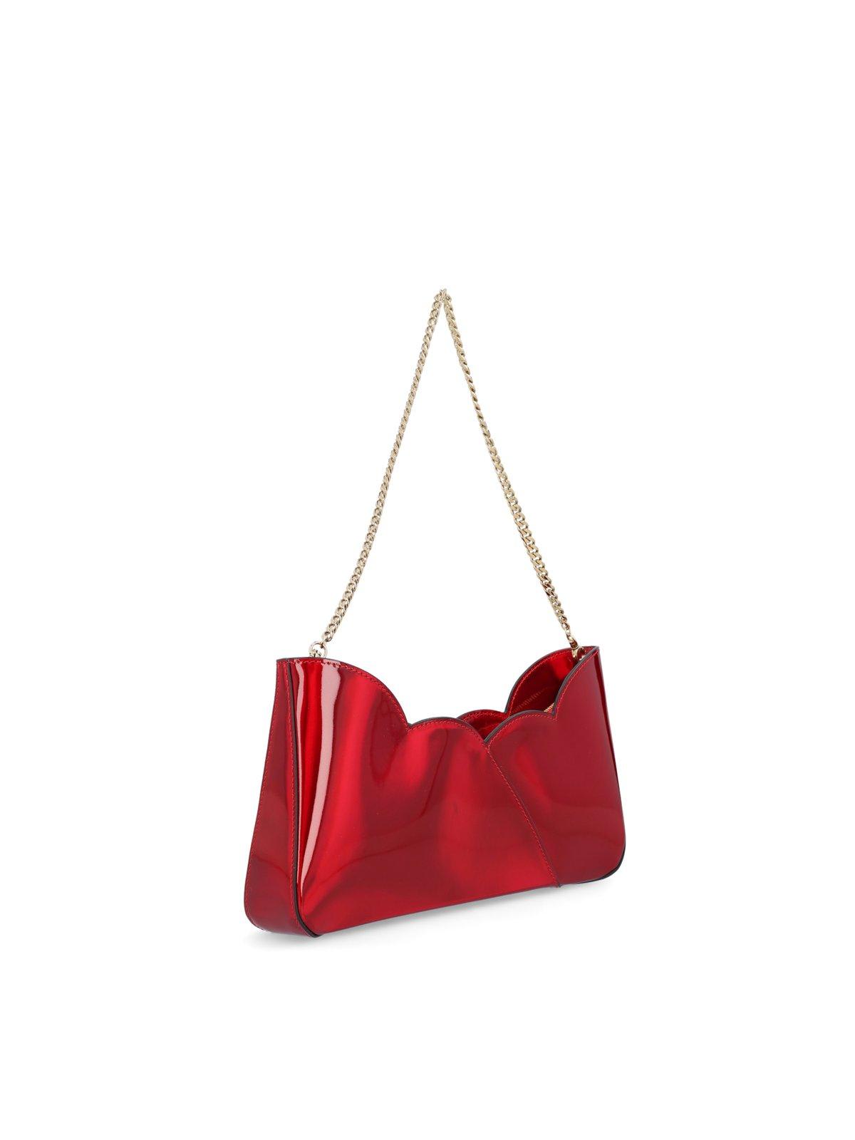 Shop Christian Louboutin Hot Chick Baguette Shoulder Bag In Red