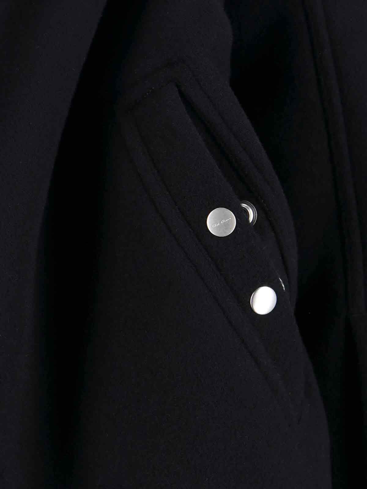 Rick Owens Structured Black Jacket With Minimalist Design In Blue
