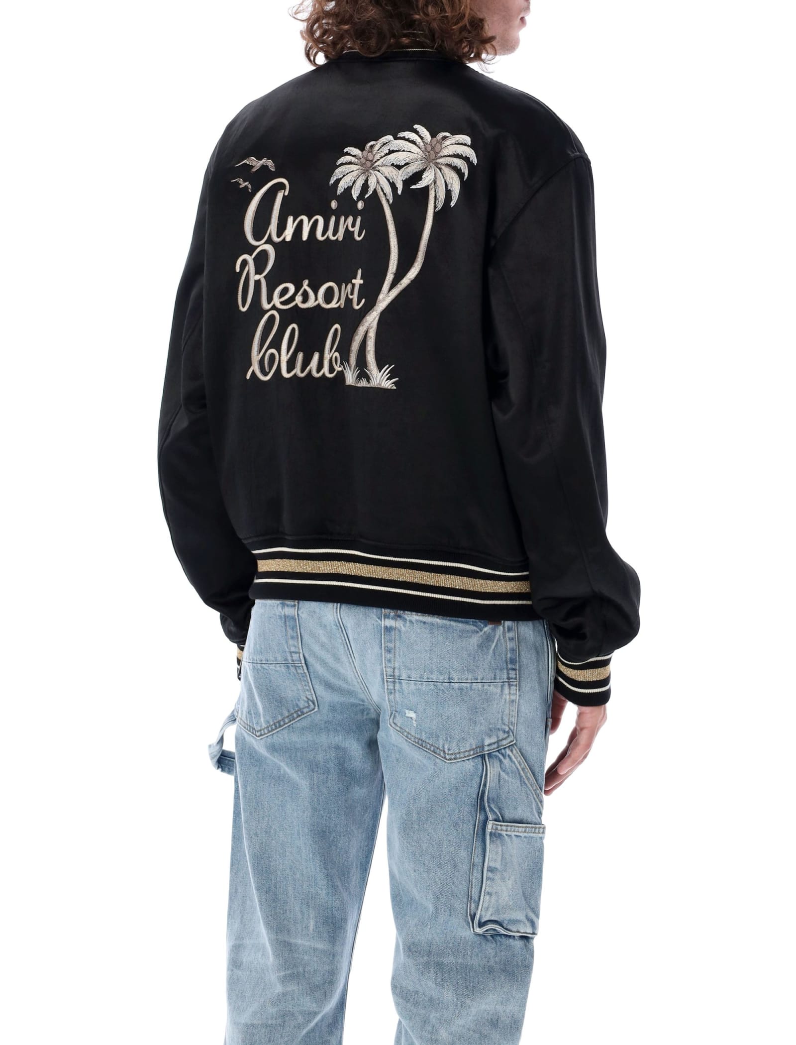 Shop Amiri Resort Club Varsity Jacket In Black