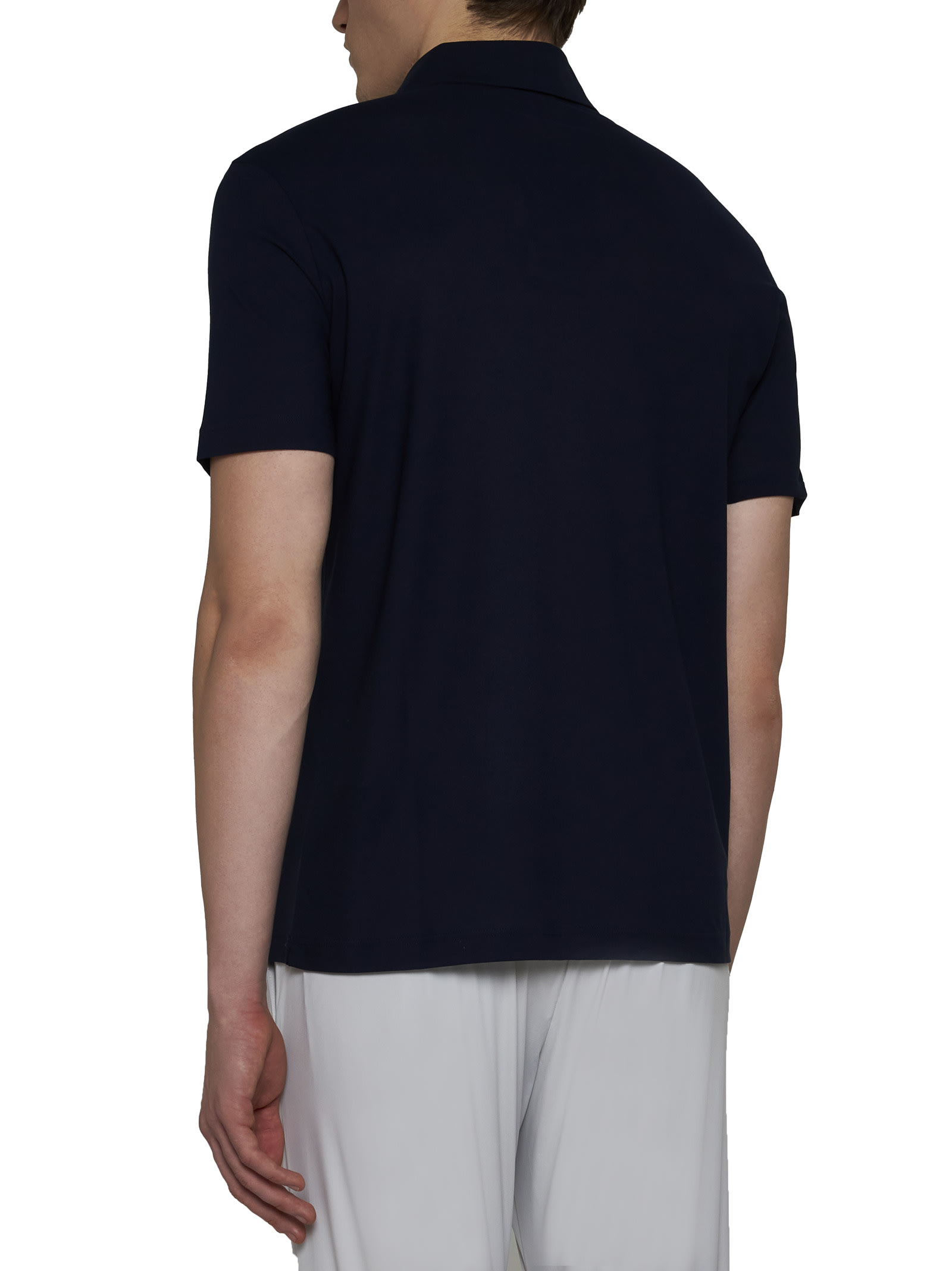 Shop Herno Polo Shirt In Blu Navy