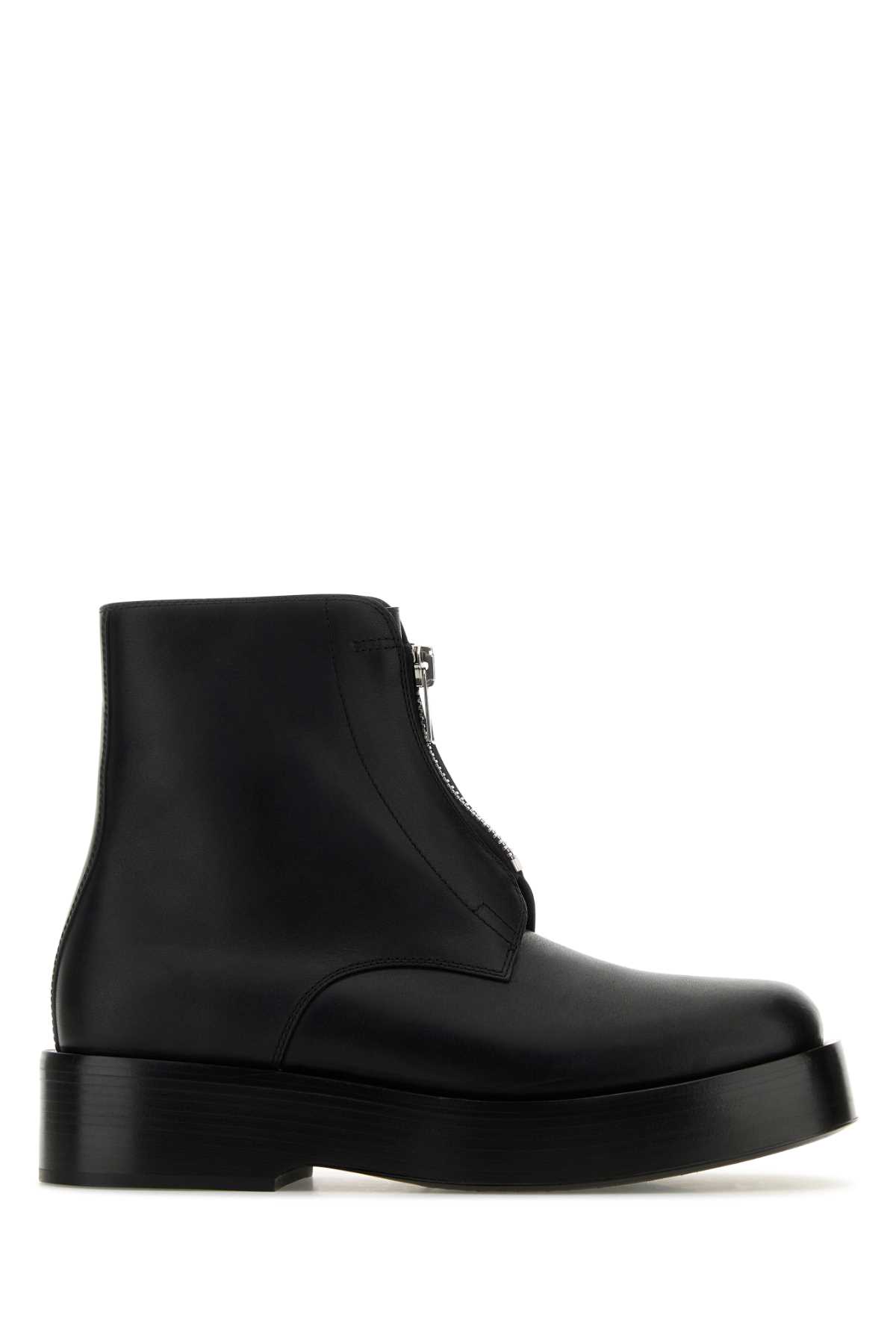 Black Leather Torino Ankle Boots