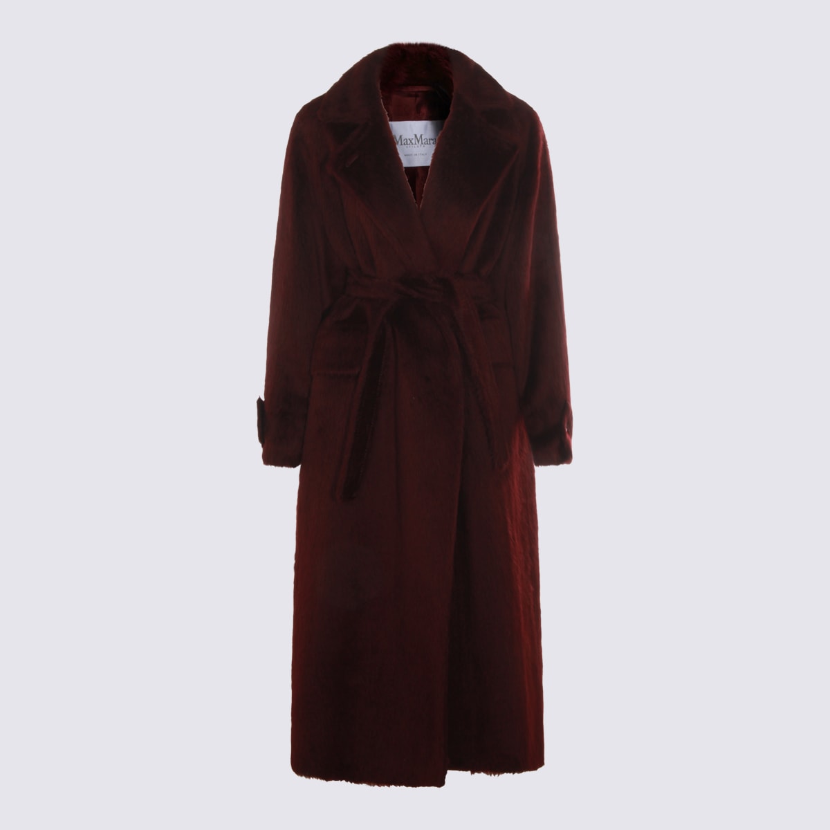Max Mara Dark Red Wool Albata1234 Coat In Red