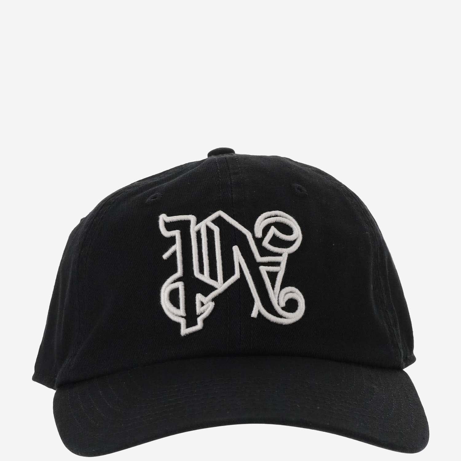 Palm Angels Cotton Baseball Cap With Logo In Black