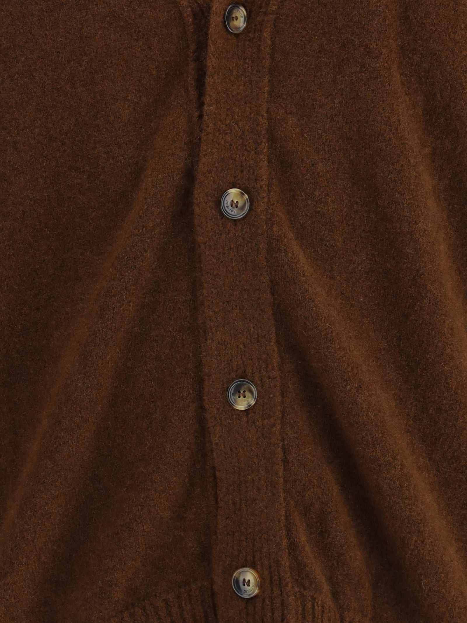 Laneus Button-up Knitted Cardigan In Brown