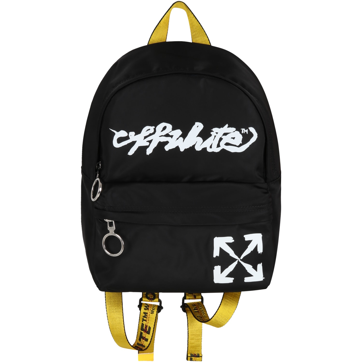 Off-White Black Backpack For Kids With Logo