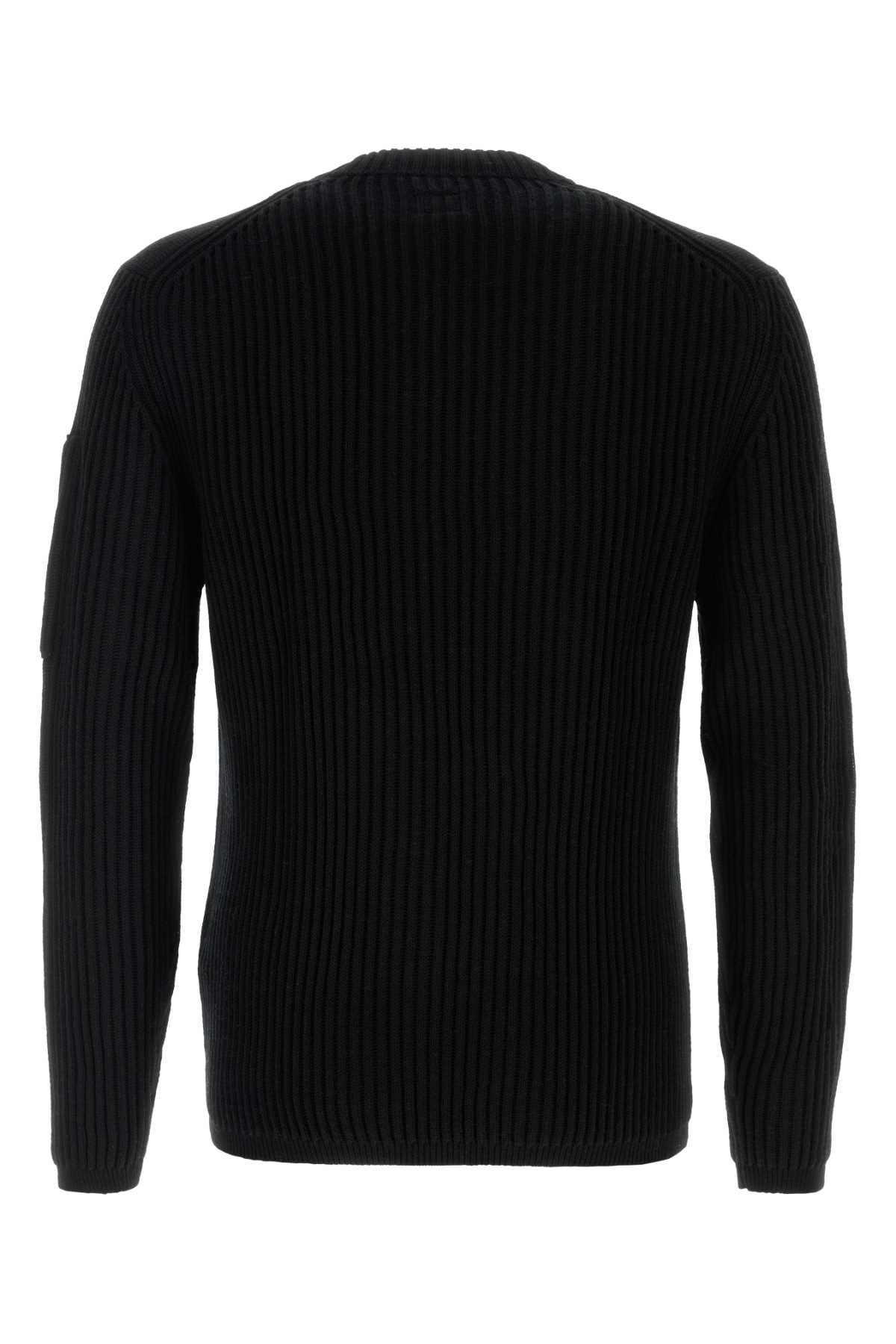 Shop C.p. Company Black Wool Blend Sweater