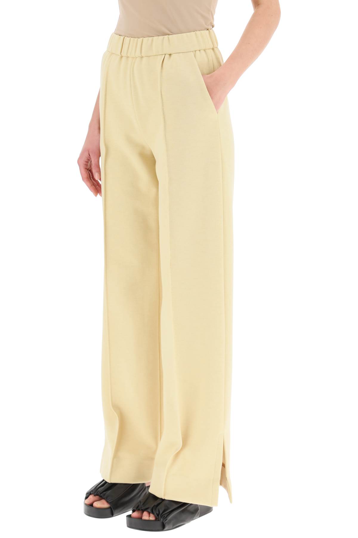 Shop Jil Sander Straight Jersey Pants In Light Bronze (beige)