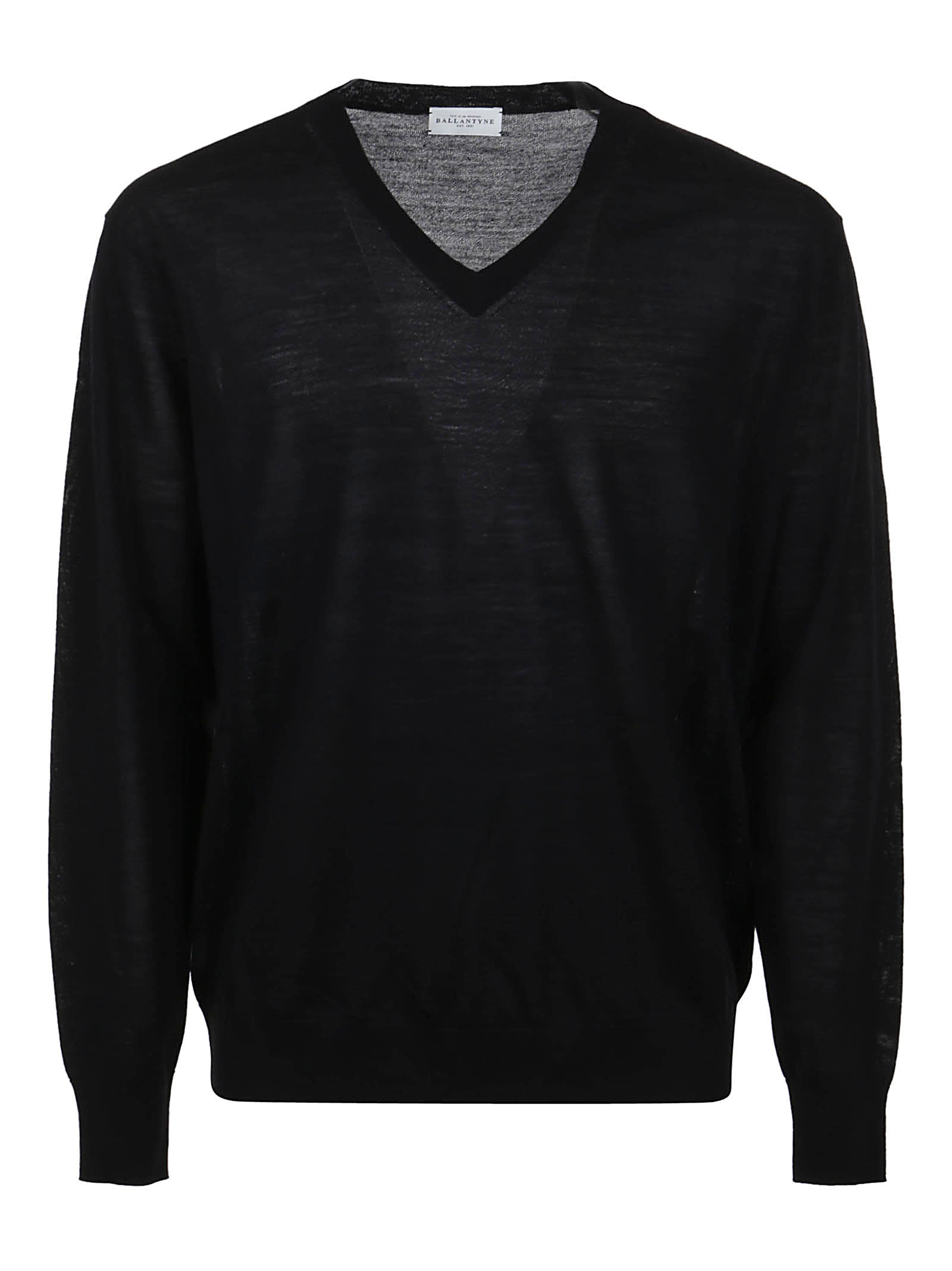 Shop Ballantyne V Neck Pullover In Black