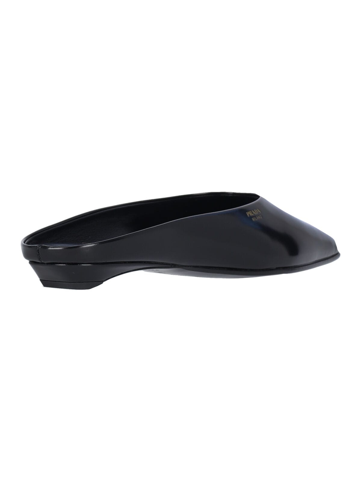Prada Women Logo Sabots In Black