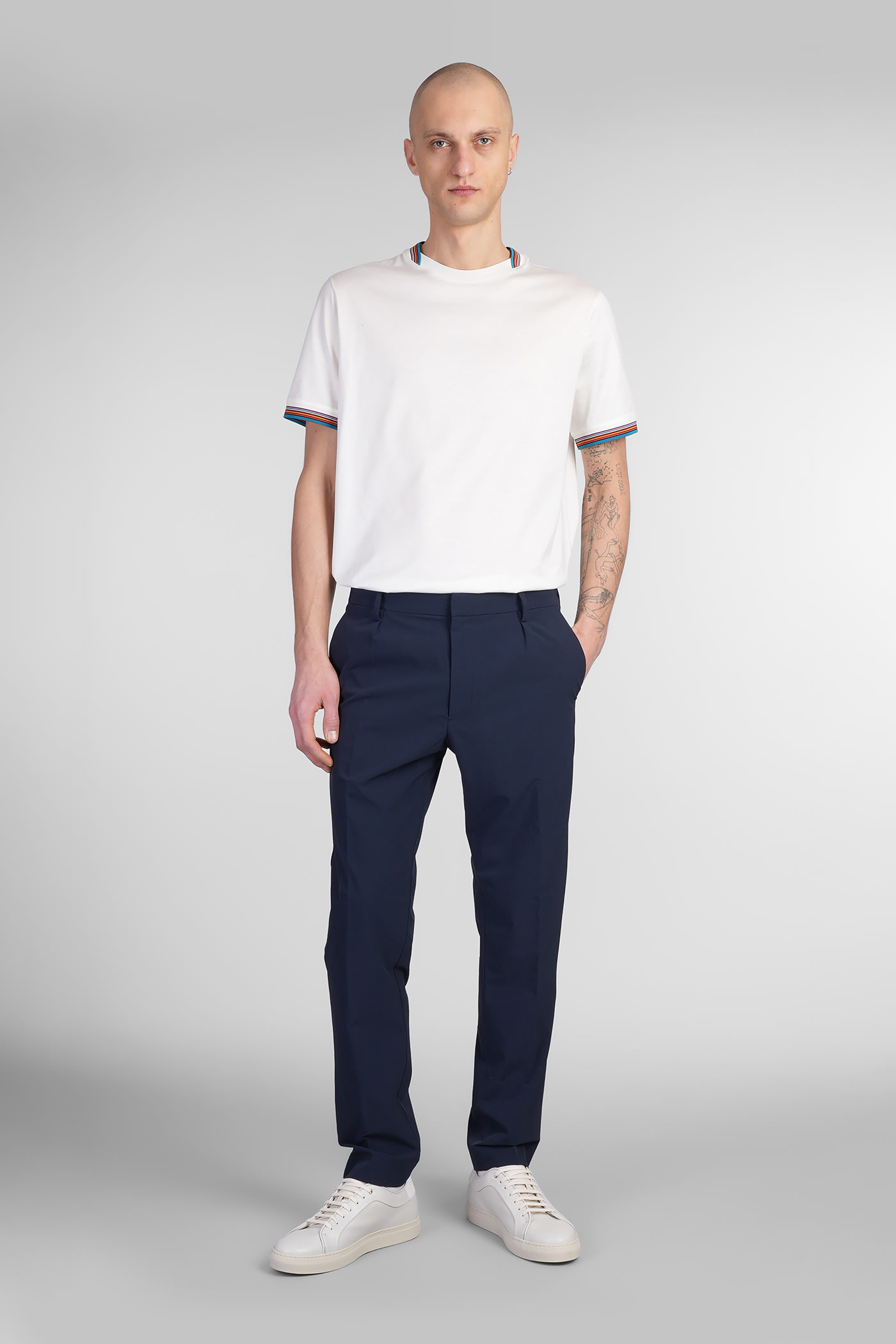 Paul Smith Pants In Blue Nylon In Blue