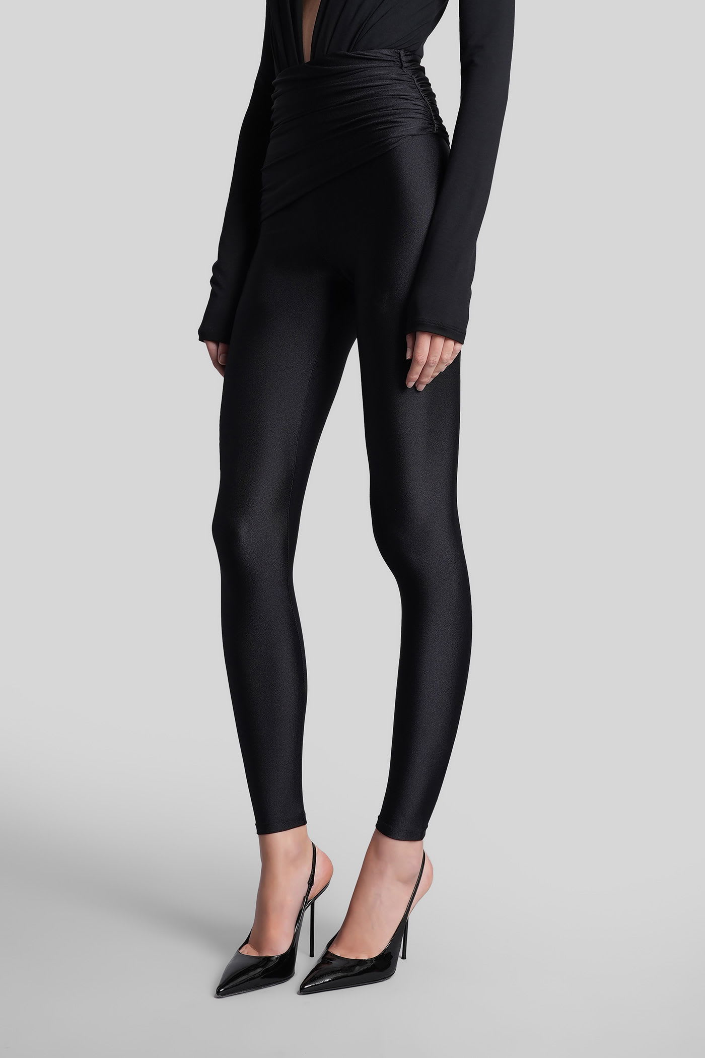 The Andamane Holly Crystal Leggings In Black Polyamide In Black