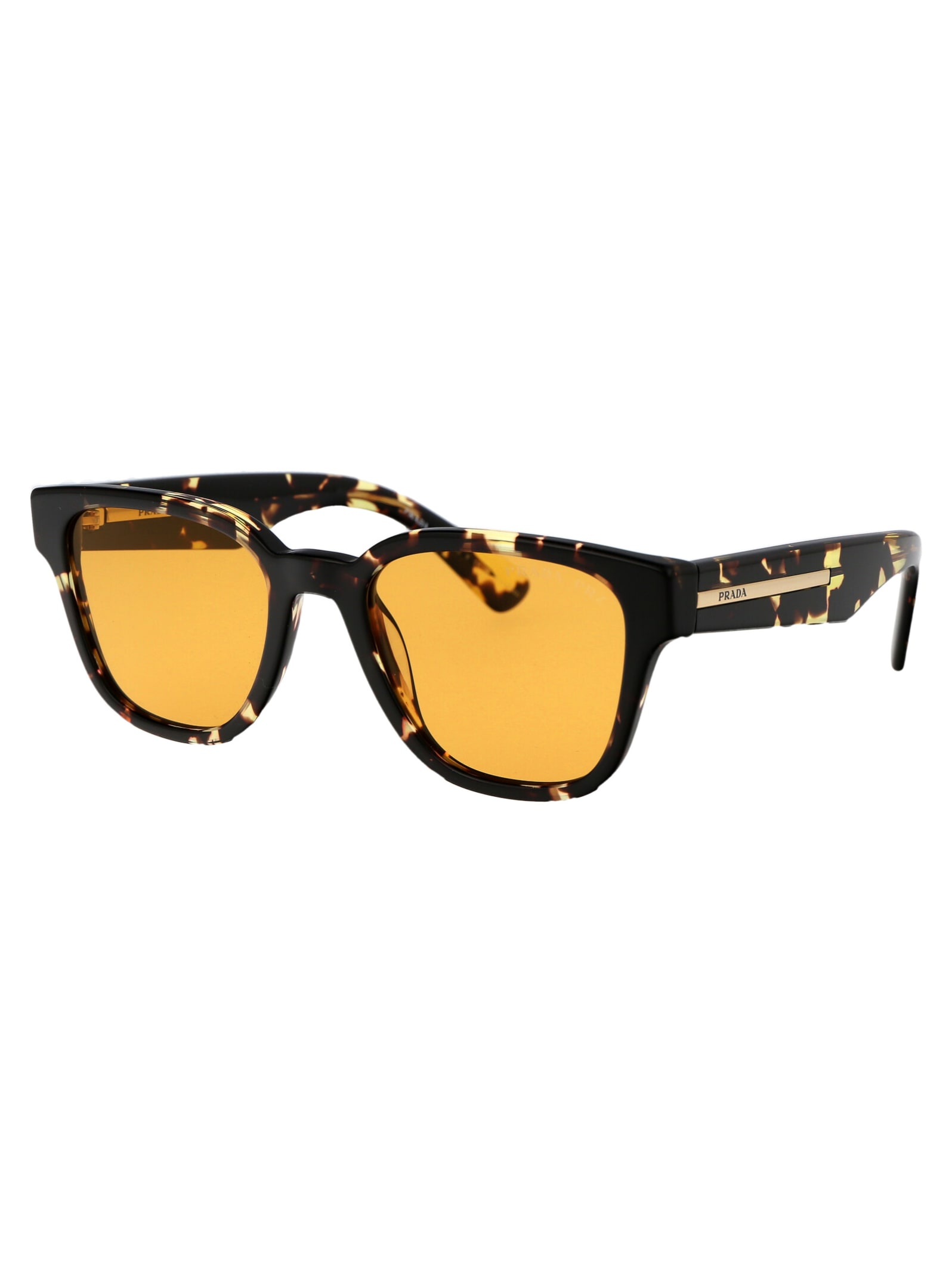Shop Prada 0pr A04s Sunglasses In 16o20c Havana Black/yellow