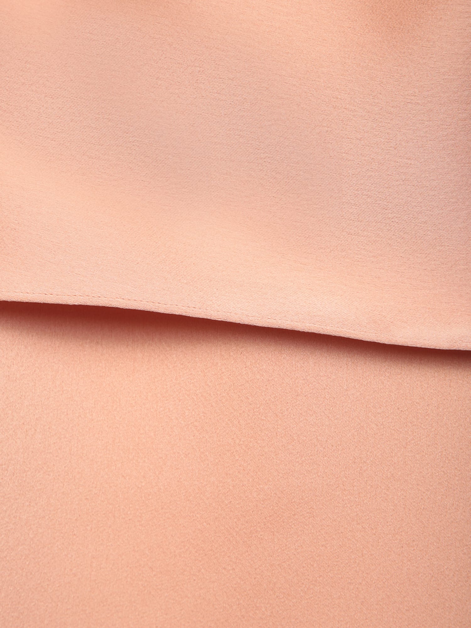 Shop Genny Nude Satin Blouse In Beige