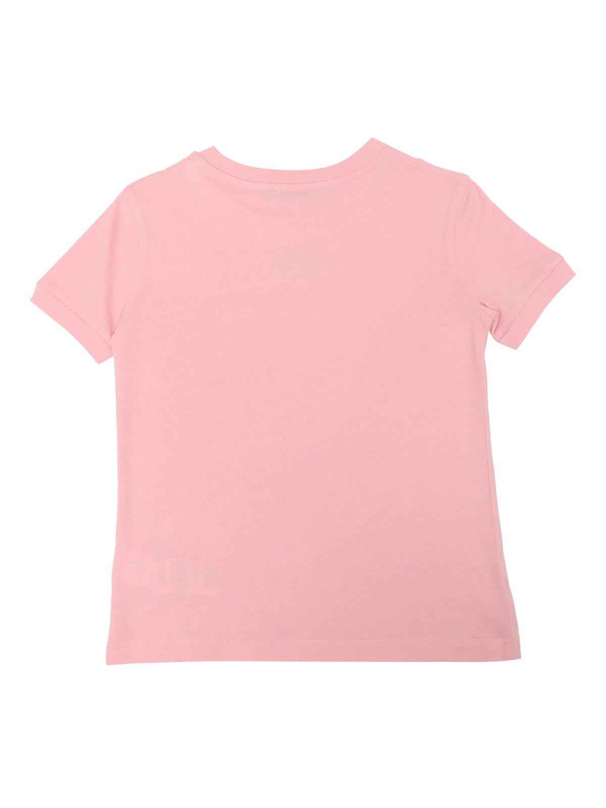 Shop Dolce & Gabbana Logo Patch Crewneck T-shirt In Rosa